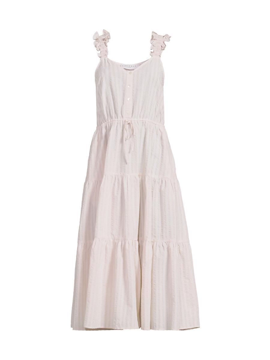 Womens Ophelia Seersucker Midi-Dress Product Image