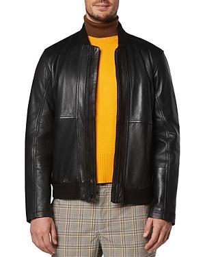 Andrew Marc MacNeil Leather Bomber Jacket Product Image
