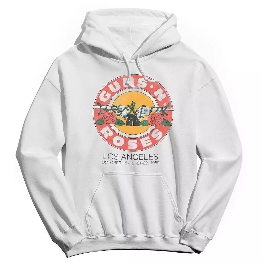 Men's Guns n' Roses Bullet LA 89 Hoodie, Size: XXL, White Product Image
