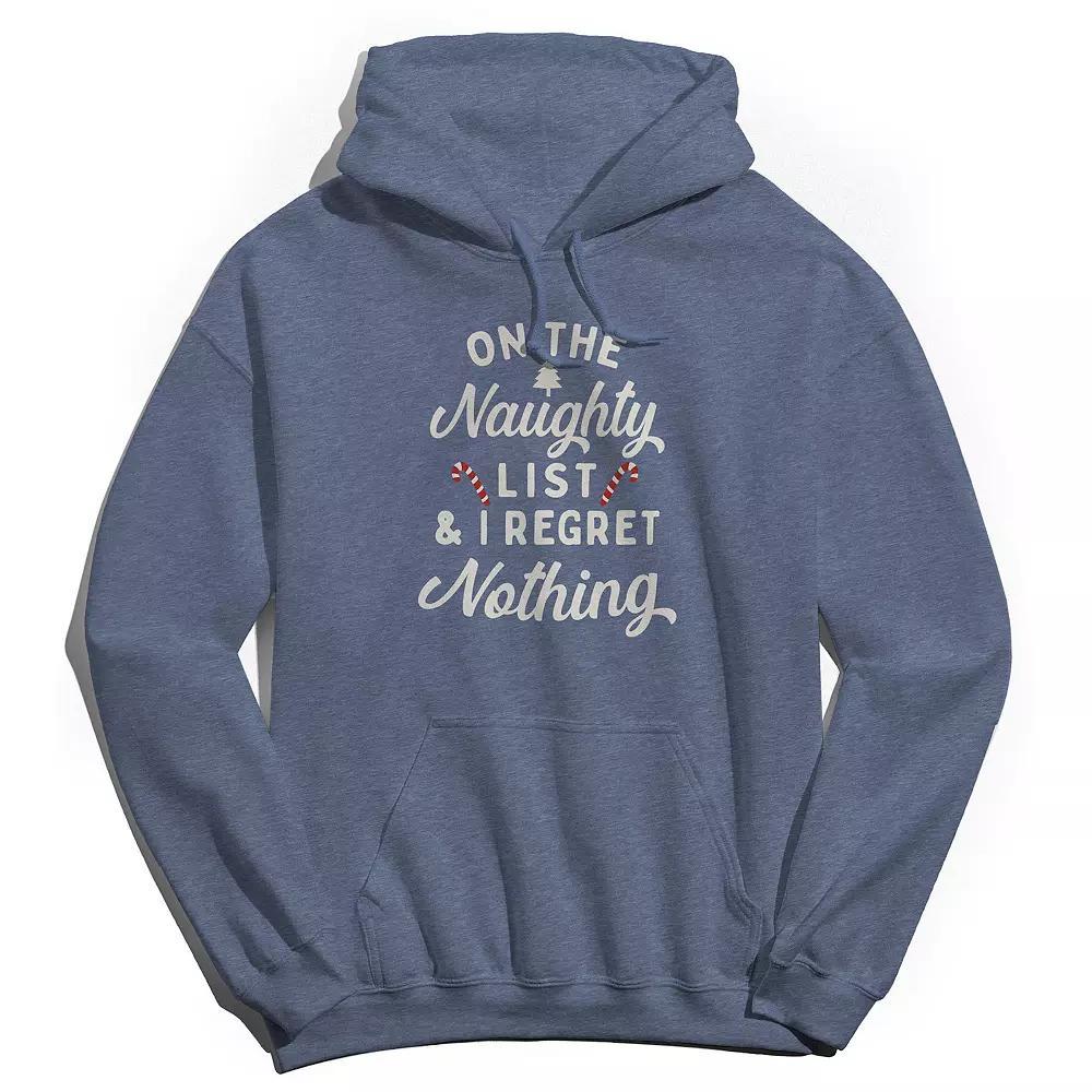 Men's On the Naughty List Hoodie, Women's, Size: XXL, Navy Grey Product Image
