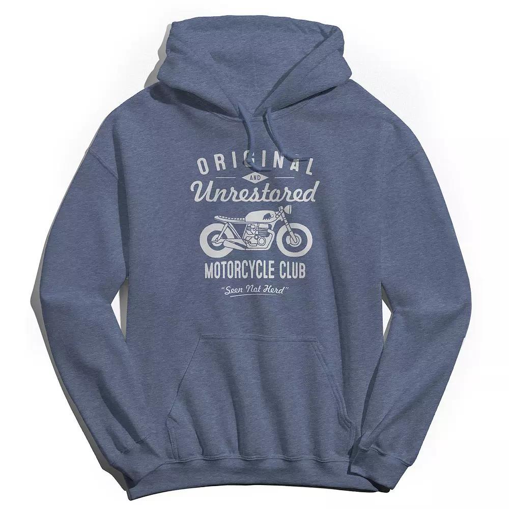 Men's Original & Unrestored Motorcycle Club Graphic Hoodie, Size: XXL, Navy Grey Product Image