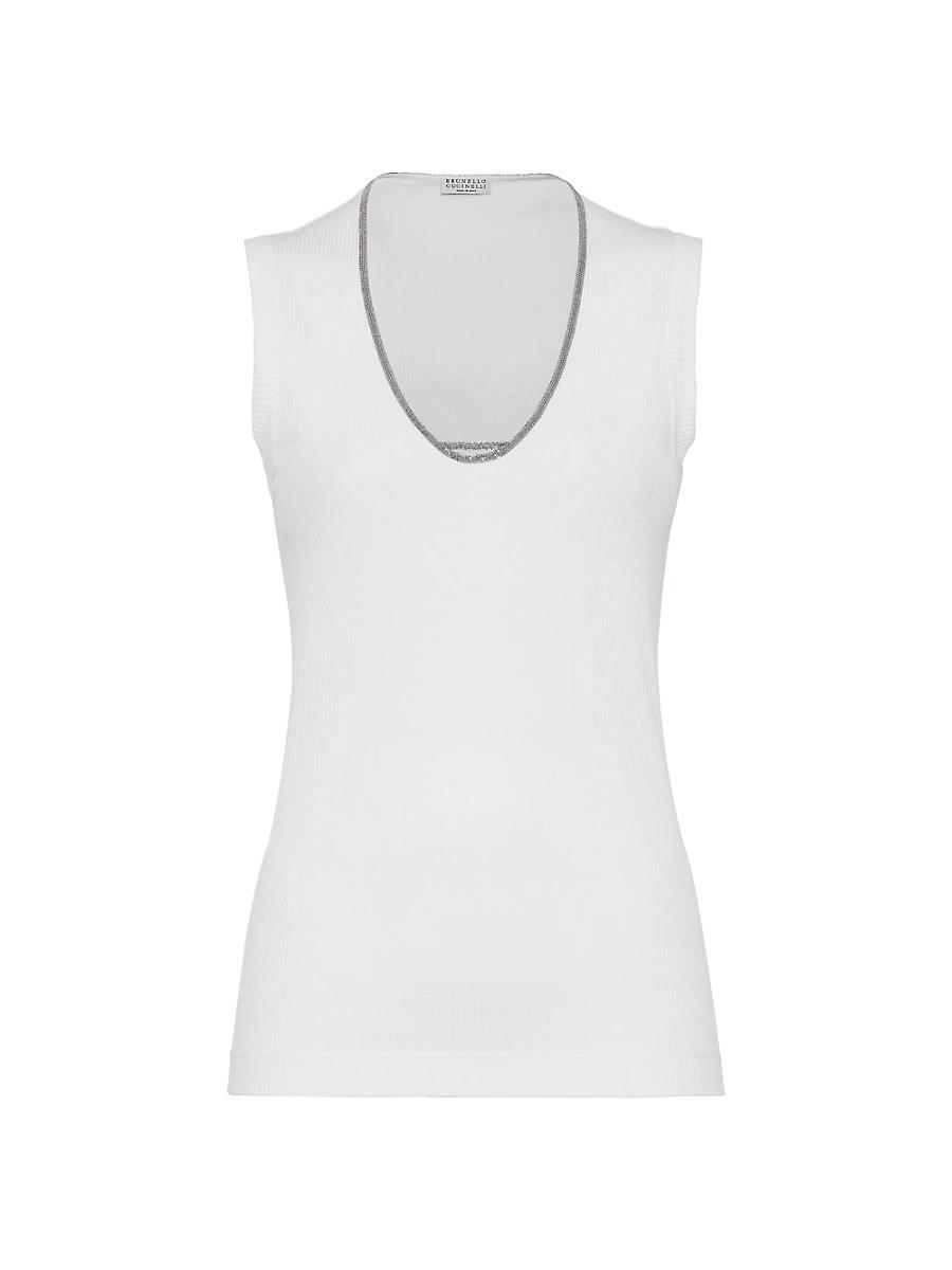 Womens Comfort Cotton Ribbed Jersey Top Product Image