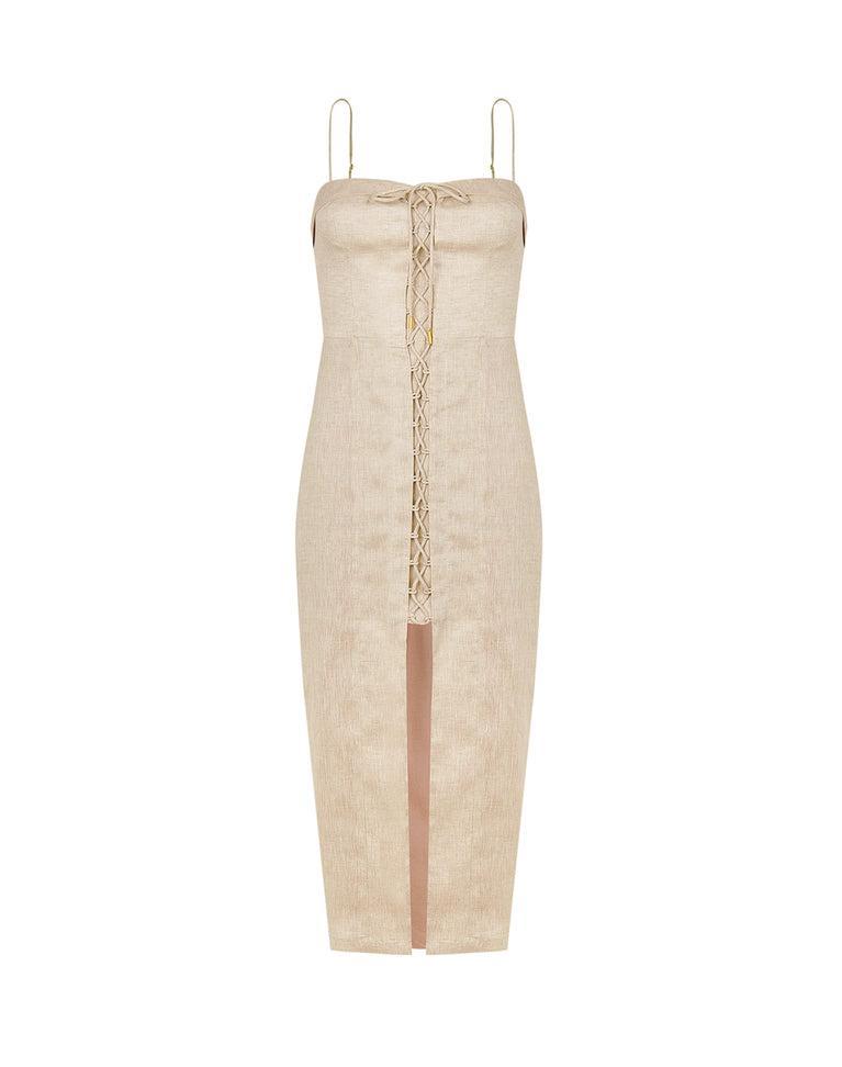 Rubia Midi Dress - Natural Product Image