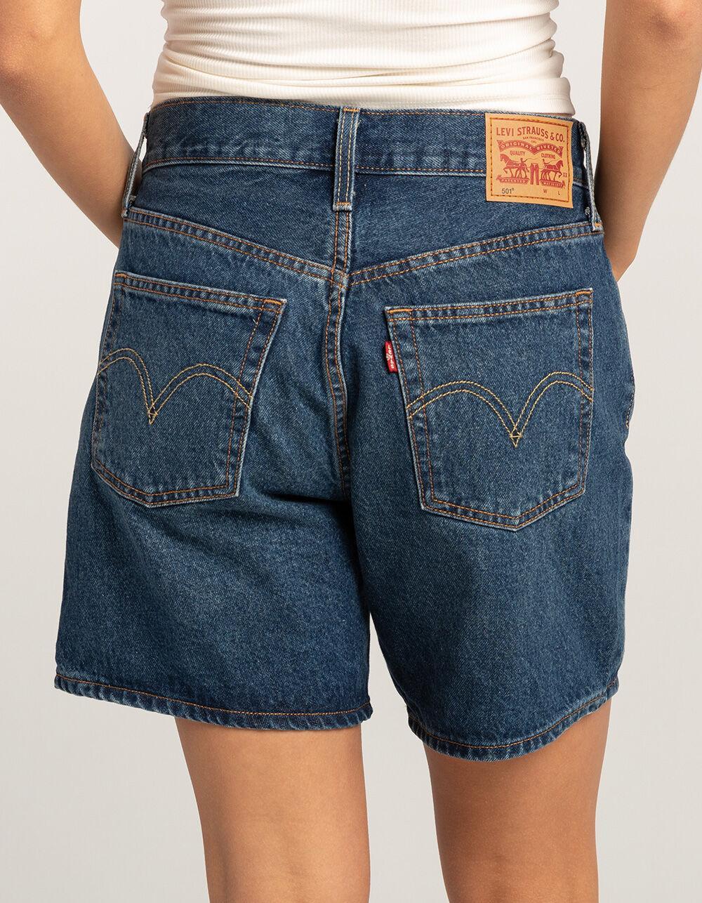 LEVI'S 501 Mid Thigh Womens Denim Shorts - Pleased To Meet You Product Image