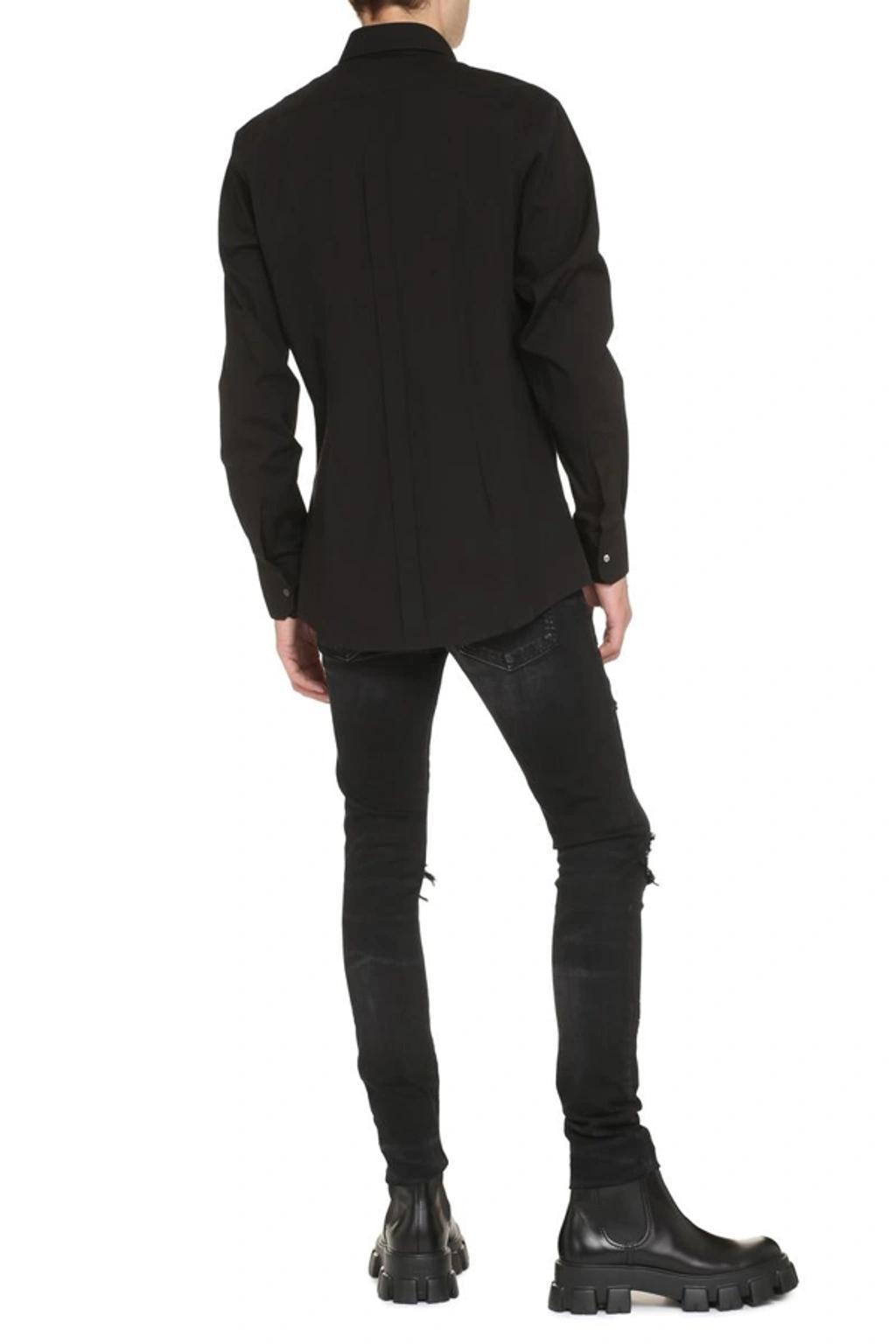 Dolce E Gabbana Mens Black Cotton Shirt Product Image