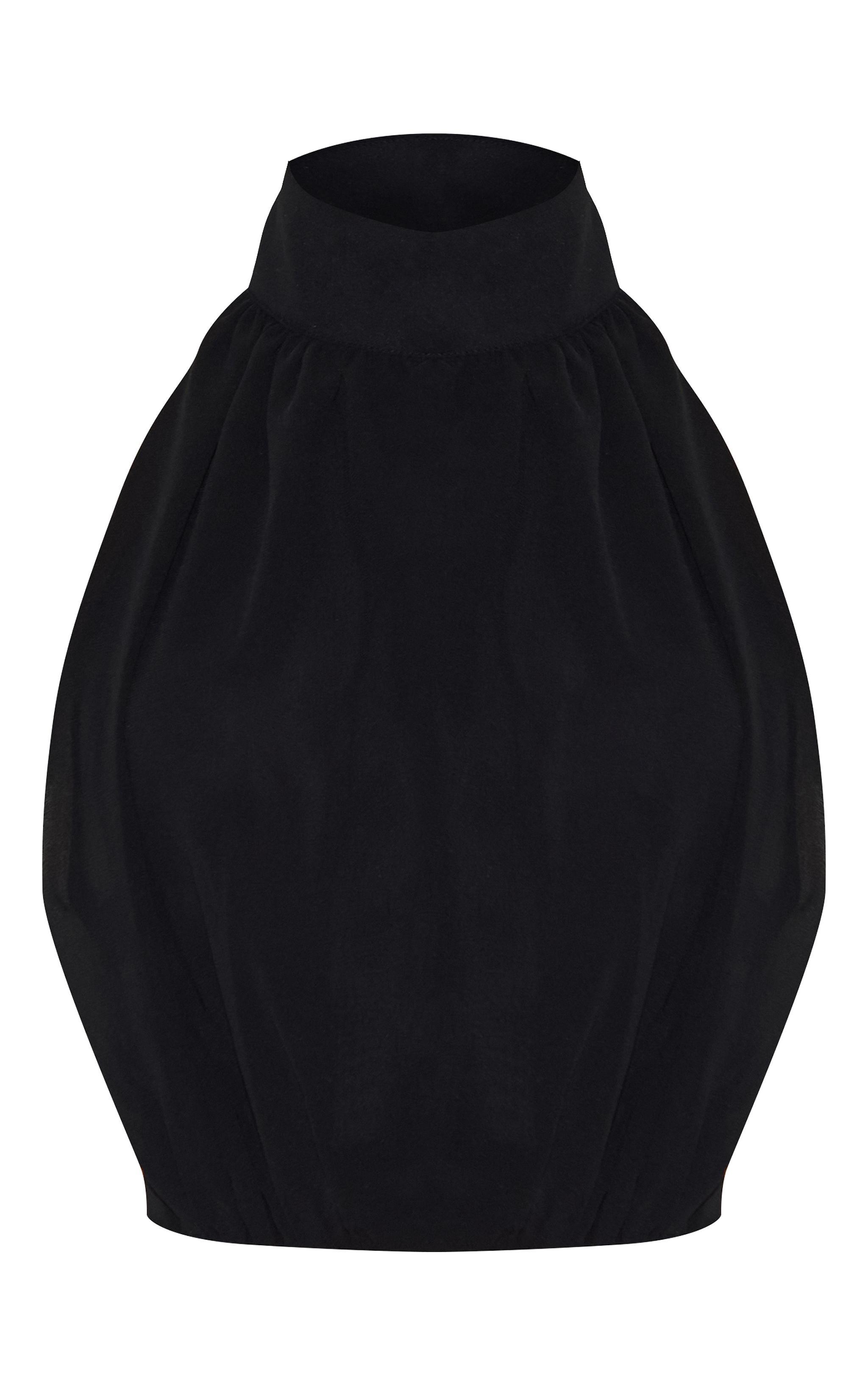 Black Bubble Hem Chiffon Long Top Product Image