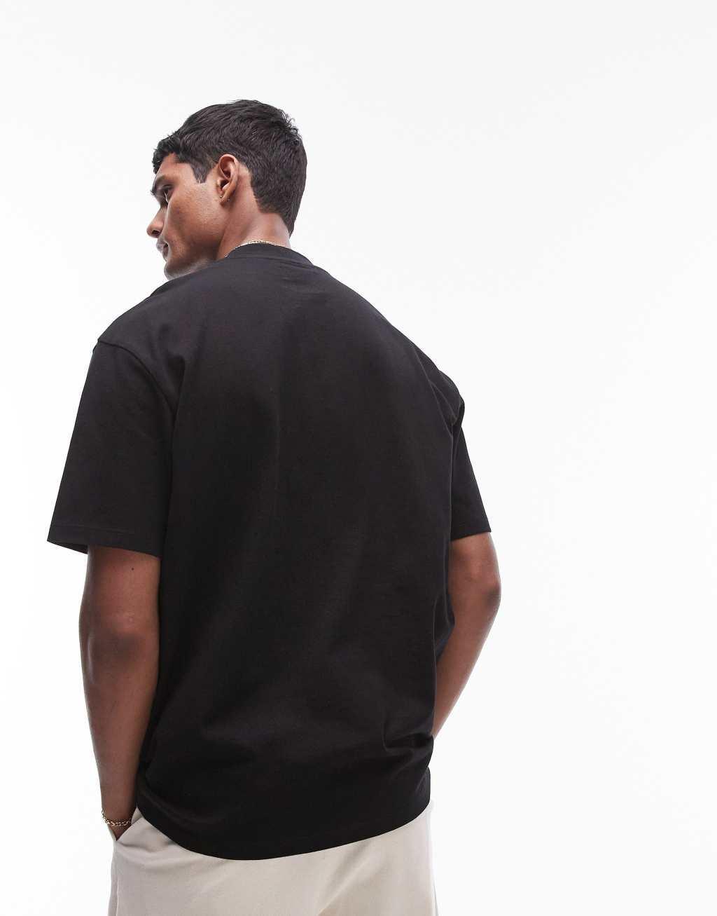 Topman oversized fit t-shirt in black Product Image