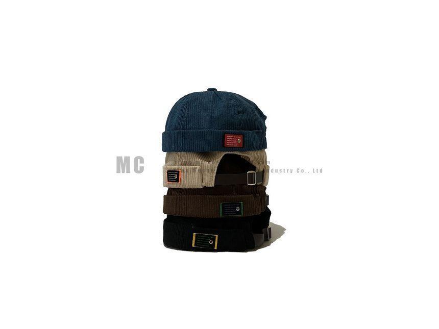 Applique Corduroy Brimless Hat Product Image