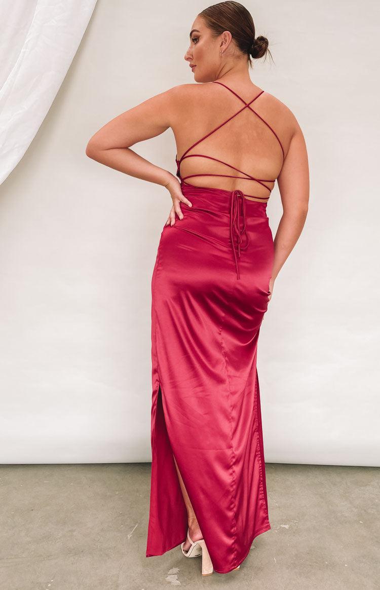 Manhattan Slip Formal Dress Wine Product Image