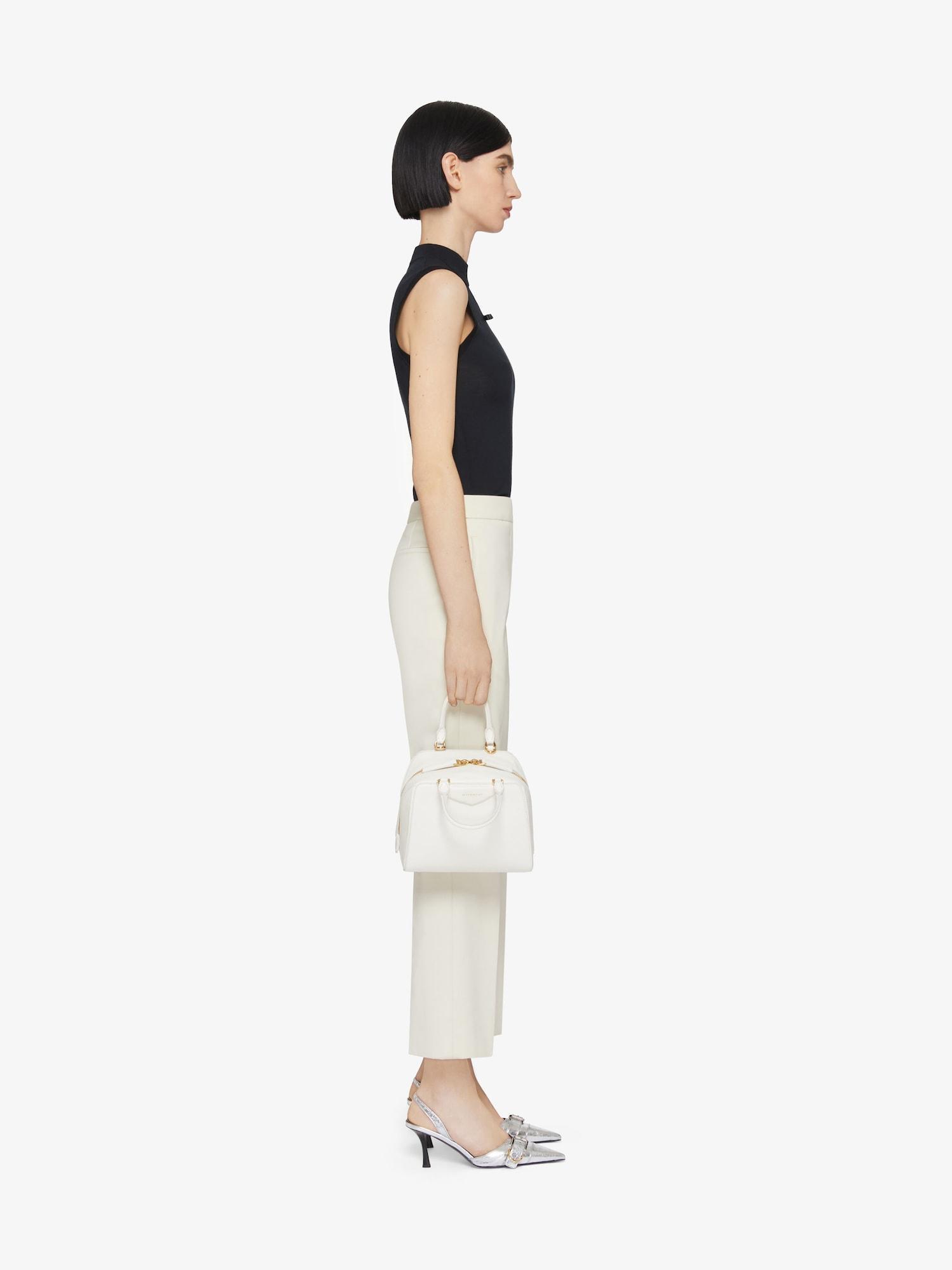 Cropped fit tailored pants in cotton Product Image