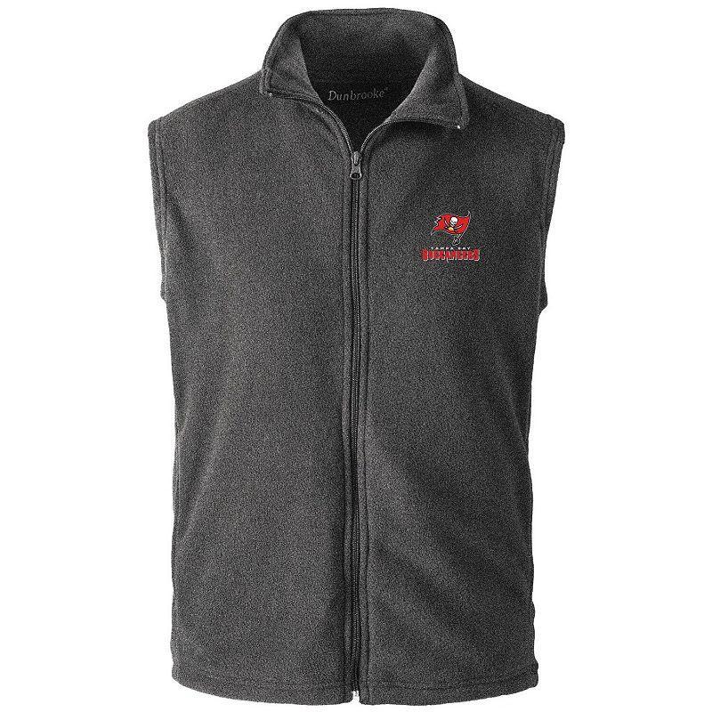 Men's Gray Tampa Bay Buccaneers Houston Fleece Full-Zip Vest, Size: Medium, Grey Product Image