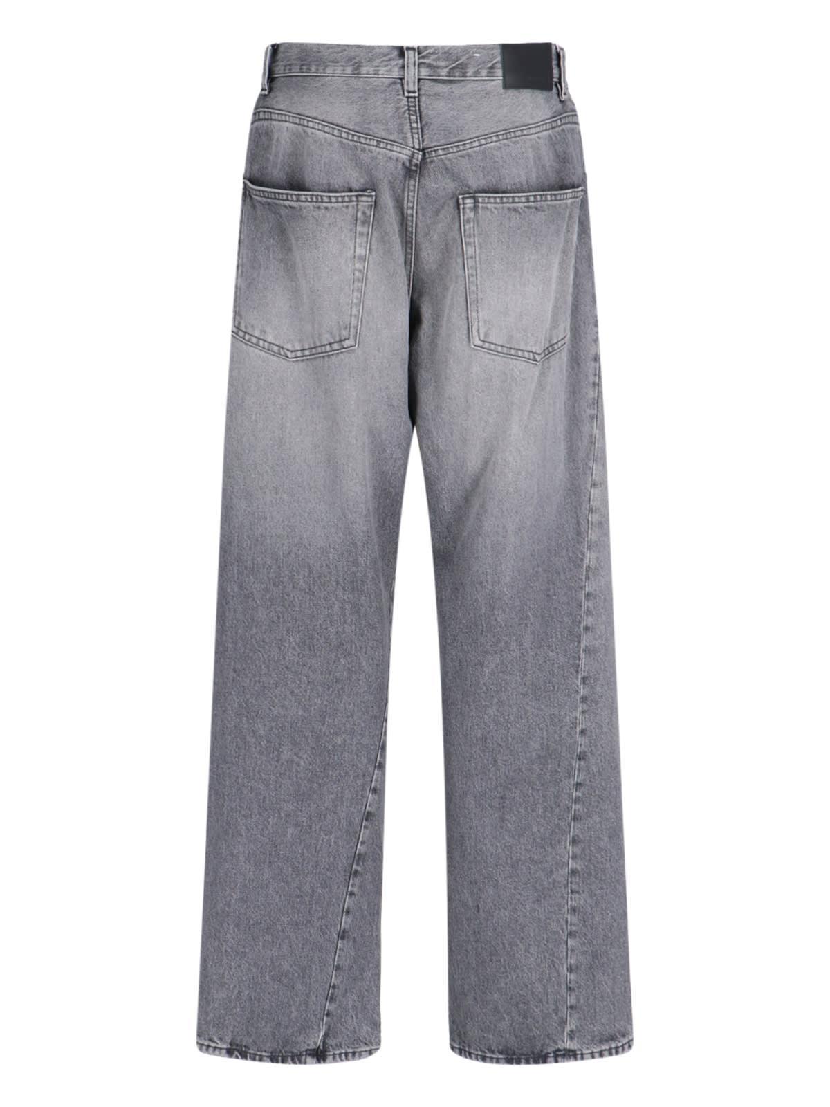 SUNFLOWER Logo Patch Straight Leg Jeans In Black Product Image