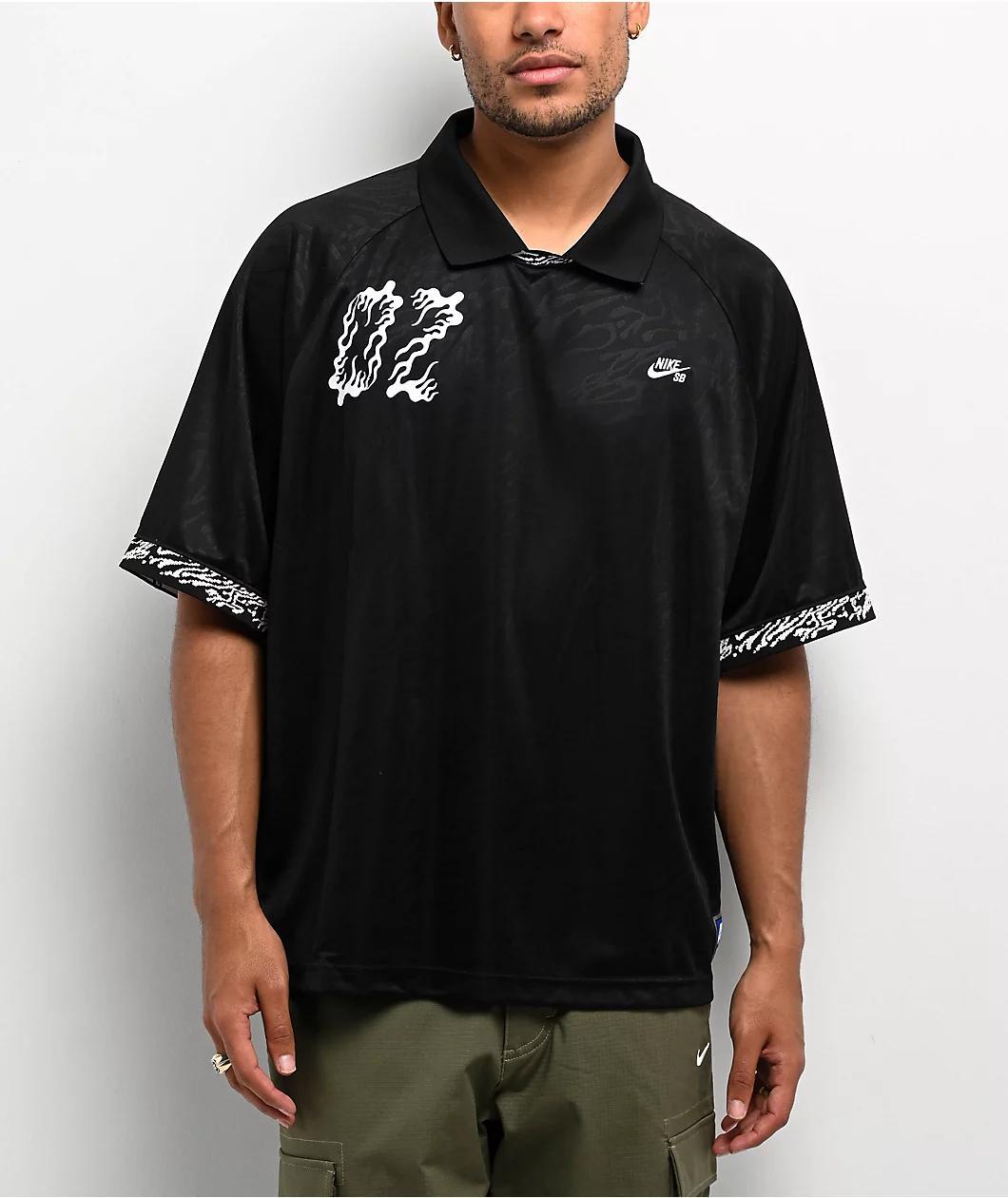 Nike SB Dri-FIT Jacquard Black Skate Jersey Product Image