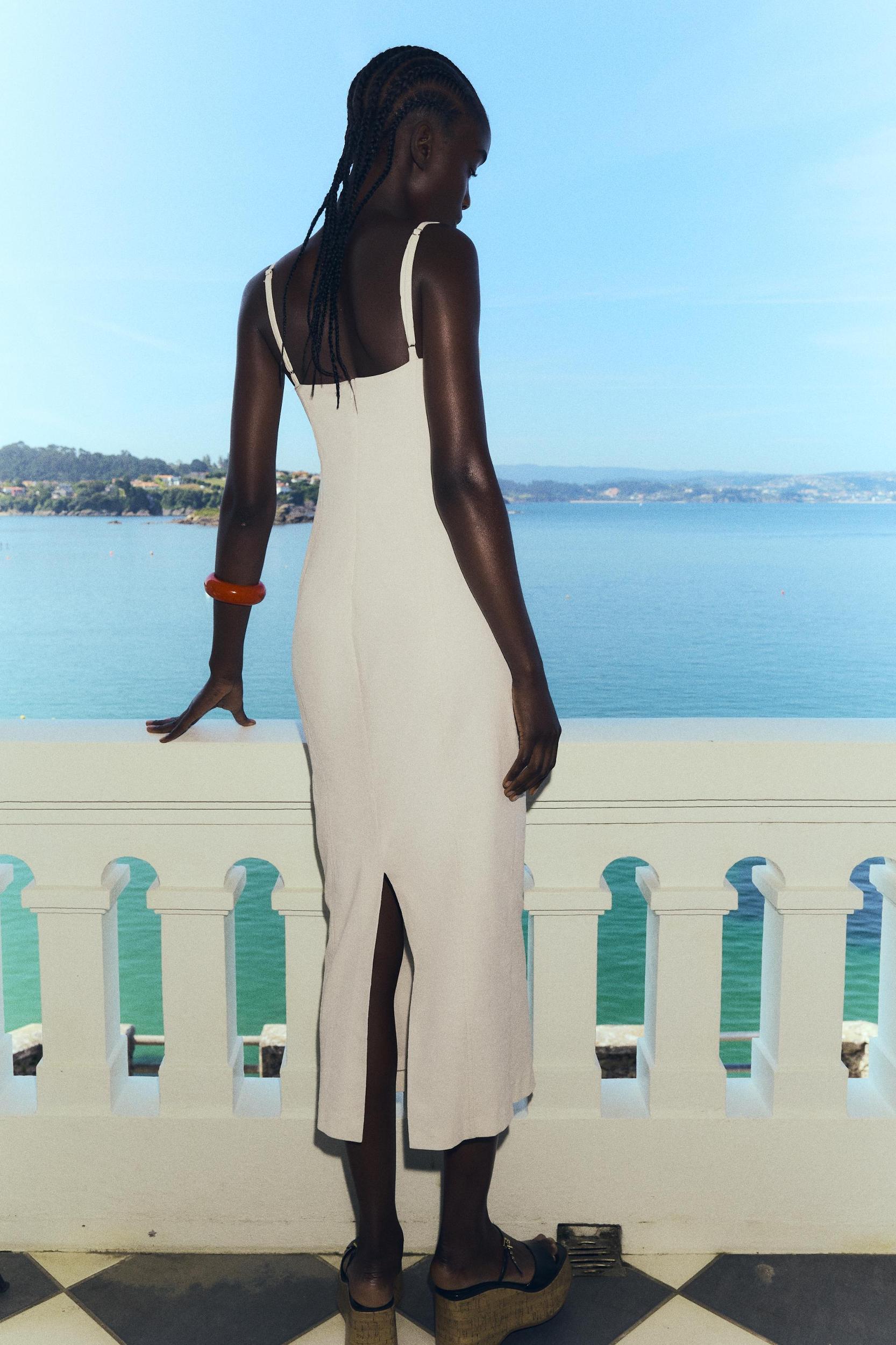 CUT OUT BOWS MIDI DRESS Product Image