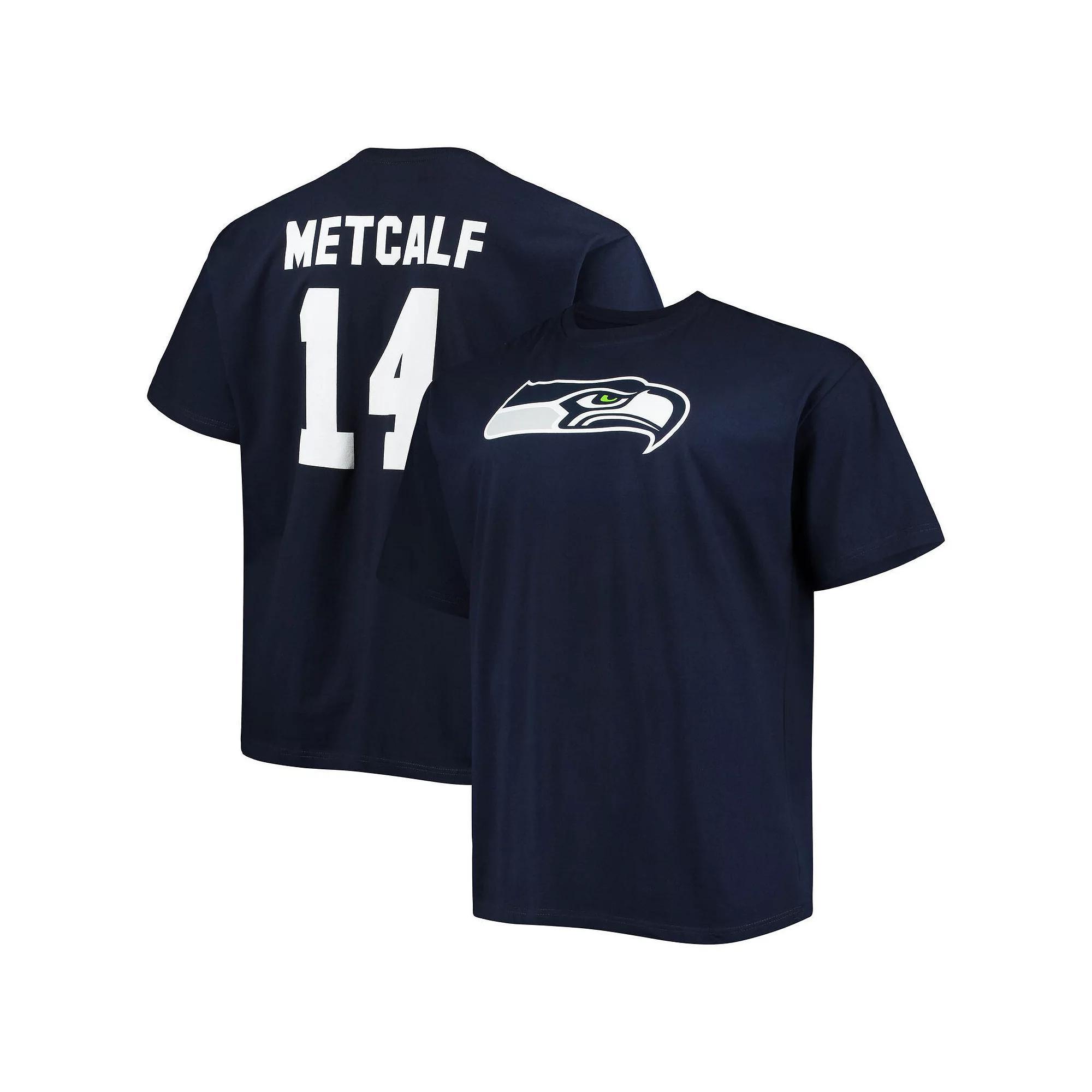 Men's Fanatics Branded DK Metcalf College Navy Seattle Seahawks Big & Tall Player Name & Number T-Shirt, Size: 3XLT, Blue Product Image