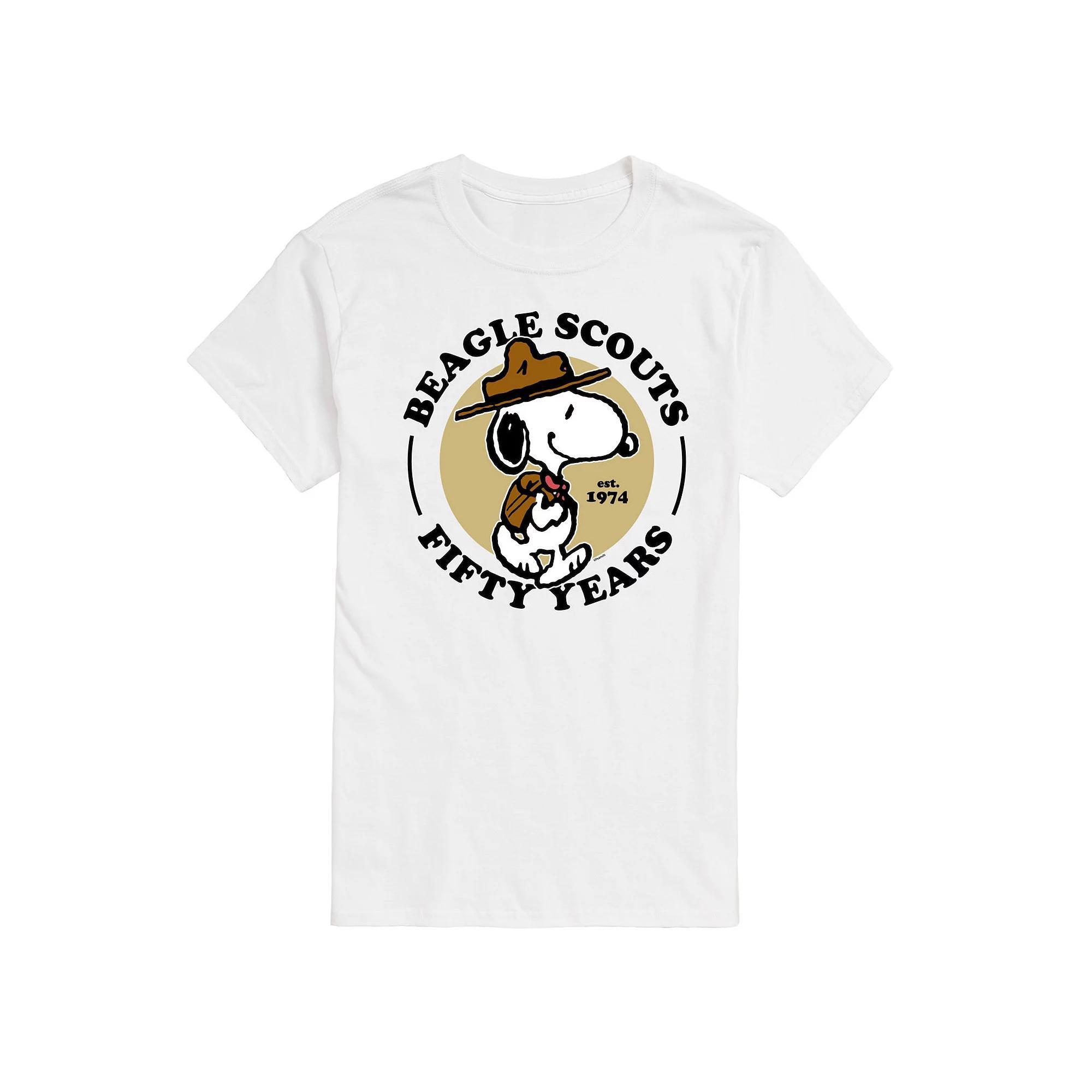 Mens Peanuts Beagle Scout Snoopy Graphic Tee Product Image