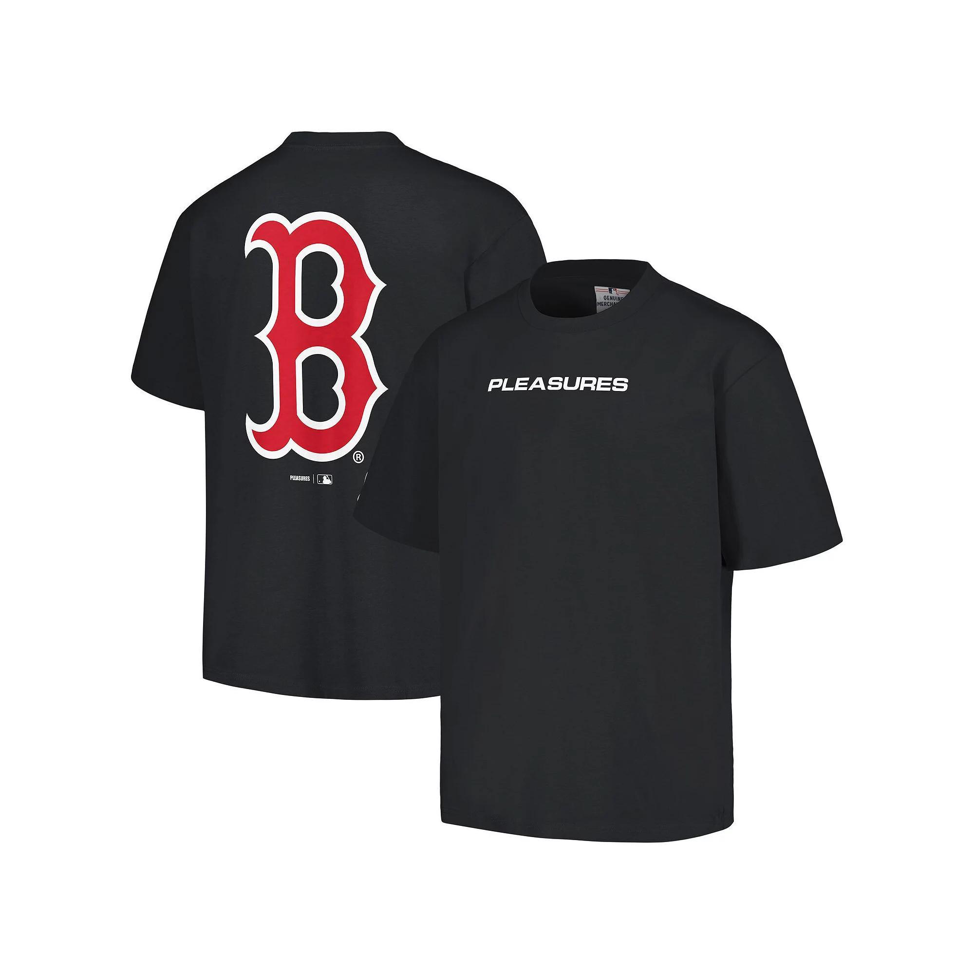 Men's PLEASURES  Black Boston Red Sox Ballpark T-Shirt, Size: Medium Product Image