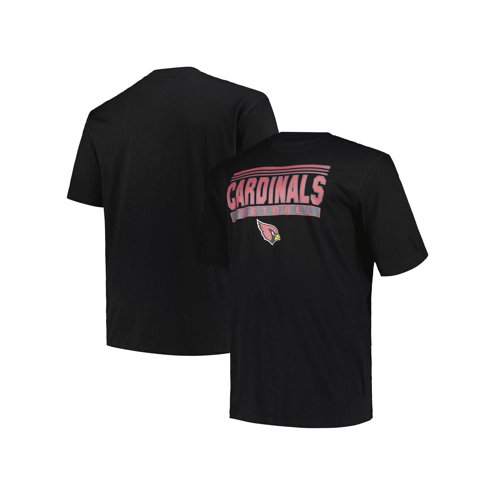 Men's Fanatics Branded Black Arizona Cardinals Big & Tall Pop T-Shirt, Size: 2XB Product Image