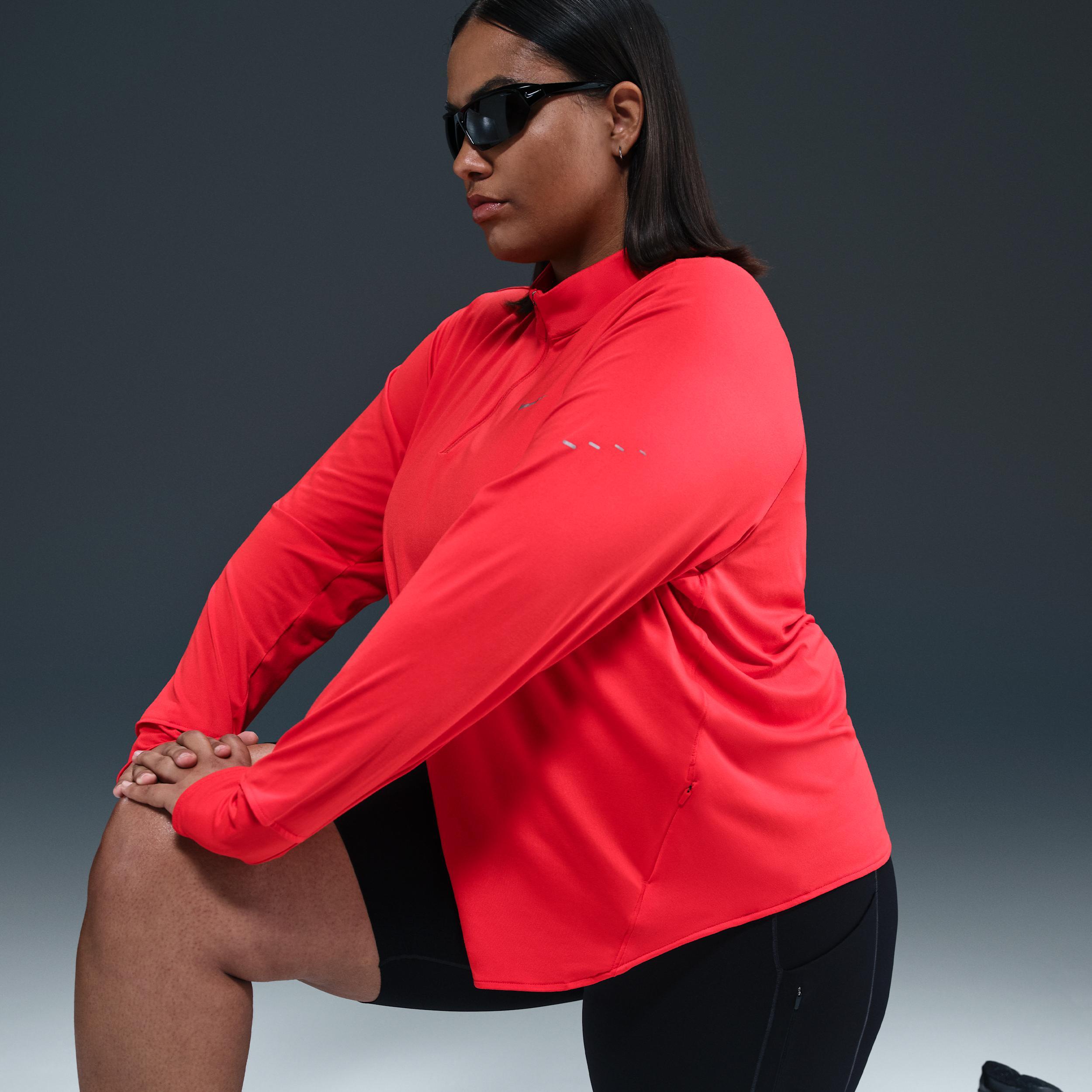 Nike Women's Swift Dri-FIT UV 1/4-Zip Running Top (Plus Size) Product Image