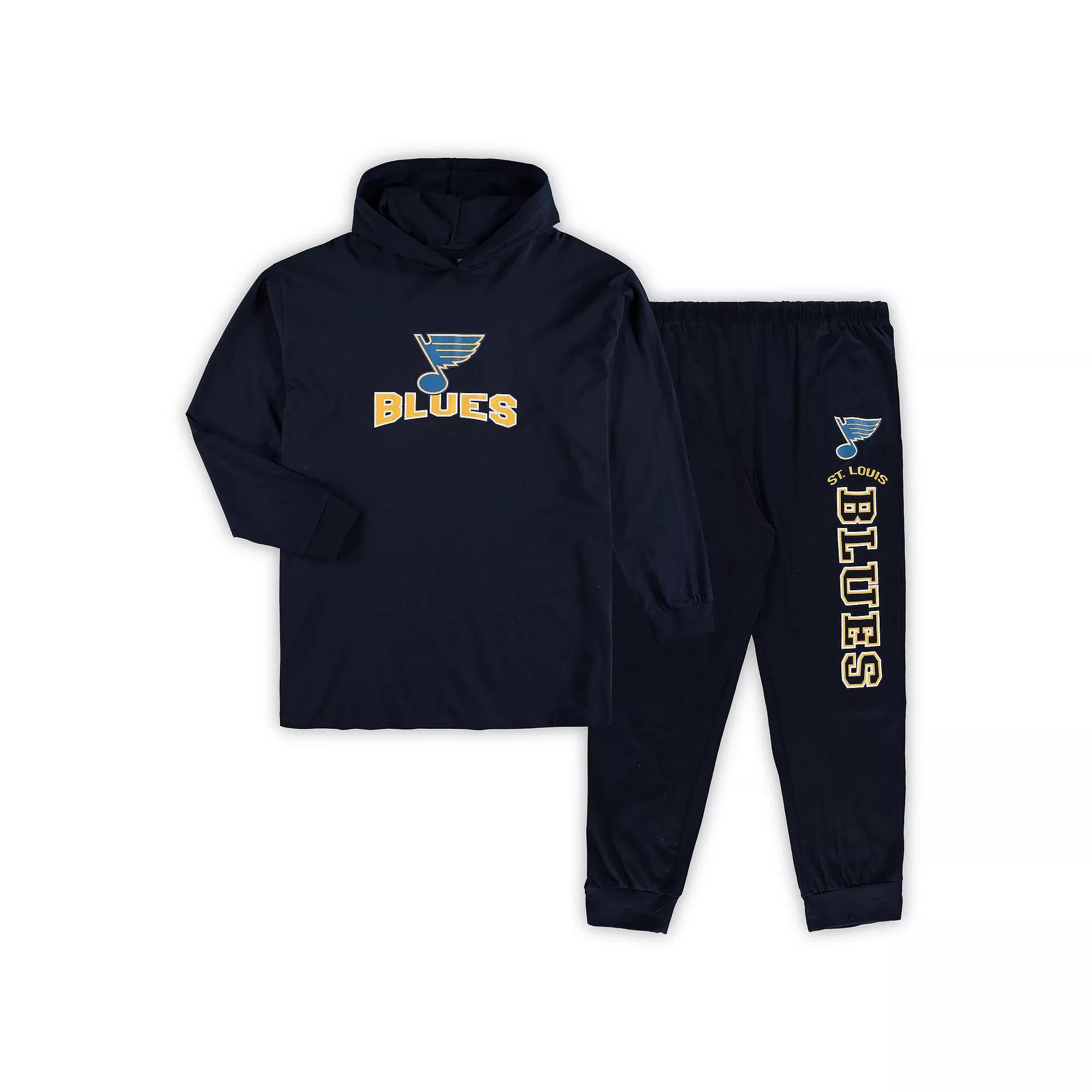 Men's Concepts Sport Navy St. Louis Blues Big & Tall Pullover Hoodie & Joggers Sleep Set, Size: XLT Product Image