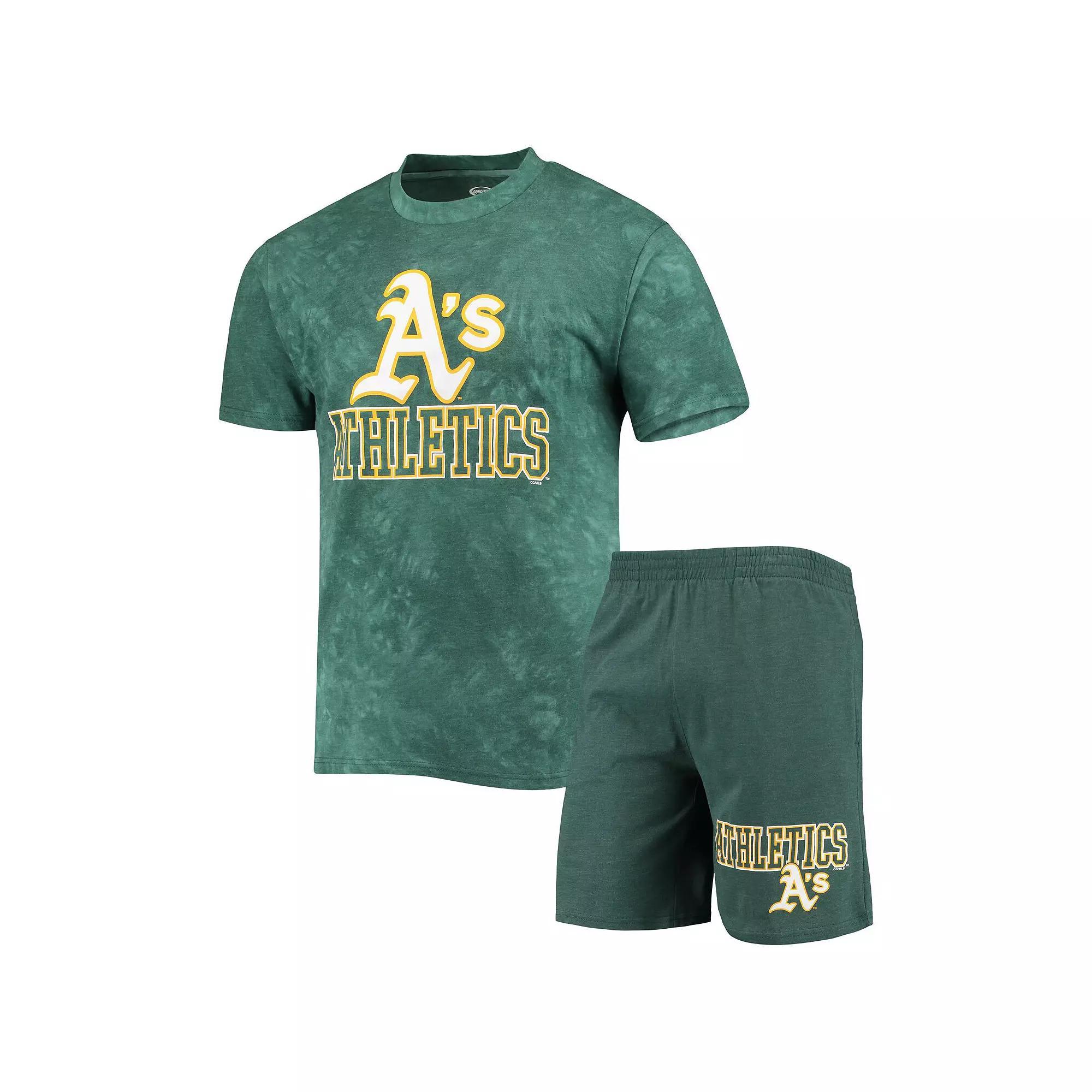 Mens Concepts Sport Oakland Athletics Billboard T-Shirt & Shorts Sleep Set Product Image