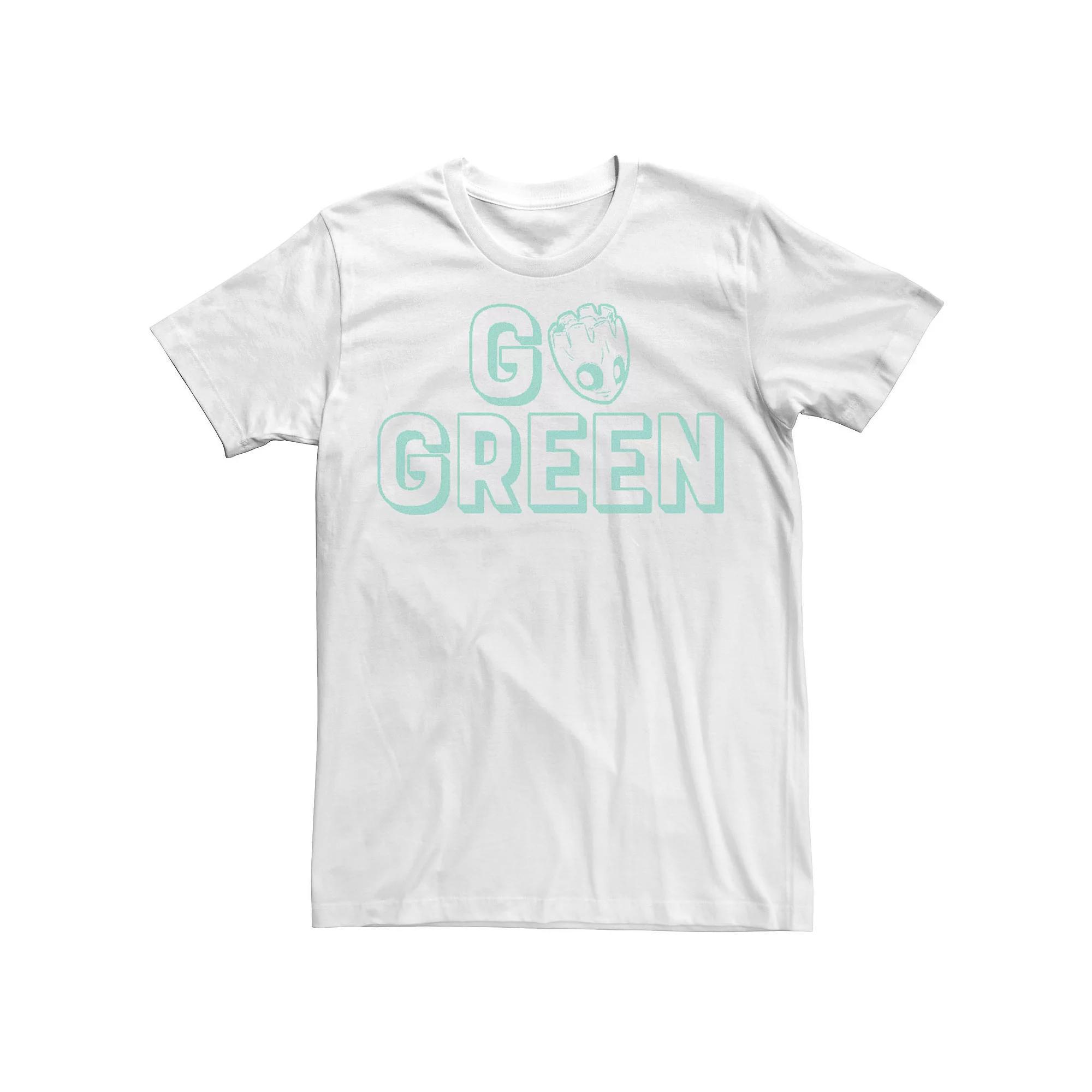 Men's Marvel Guardians Of The Galaxy Groot Go Green Tee, Size: XL, White Product Image