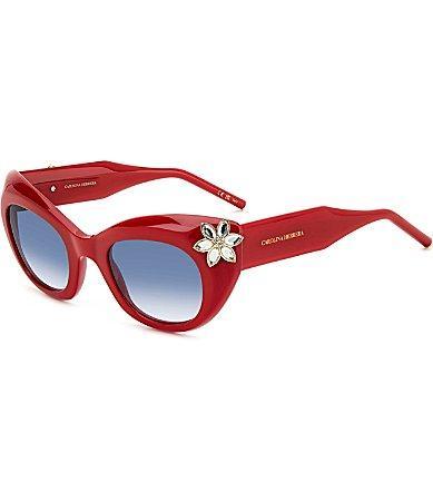 Carolina Herrera HER-0215 50mm Floral Detail Cat Eye Statement Sunglasses Product Image