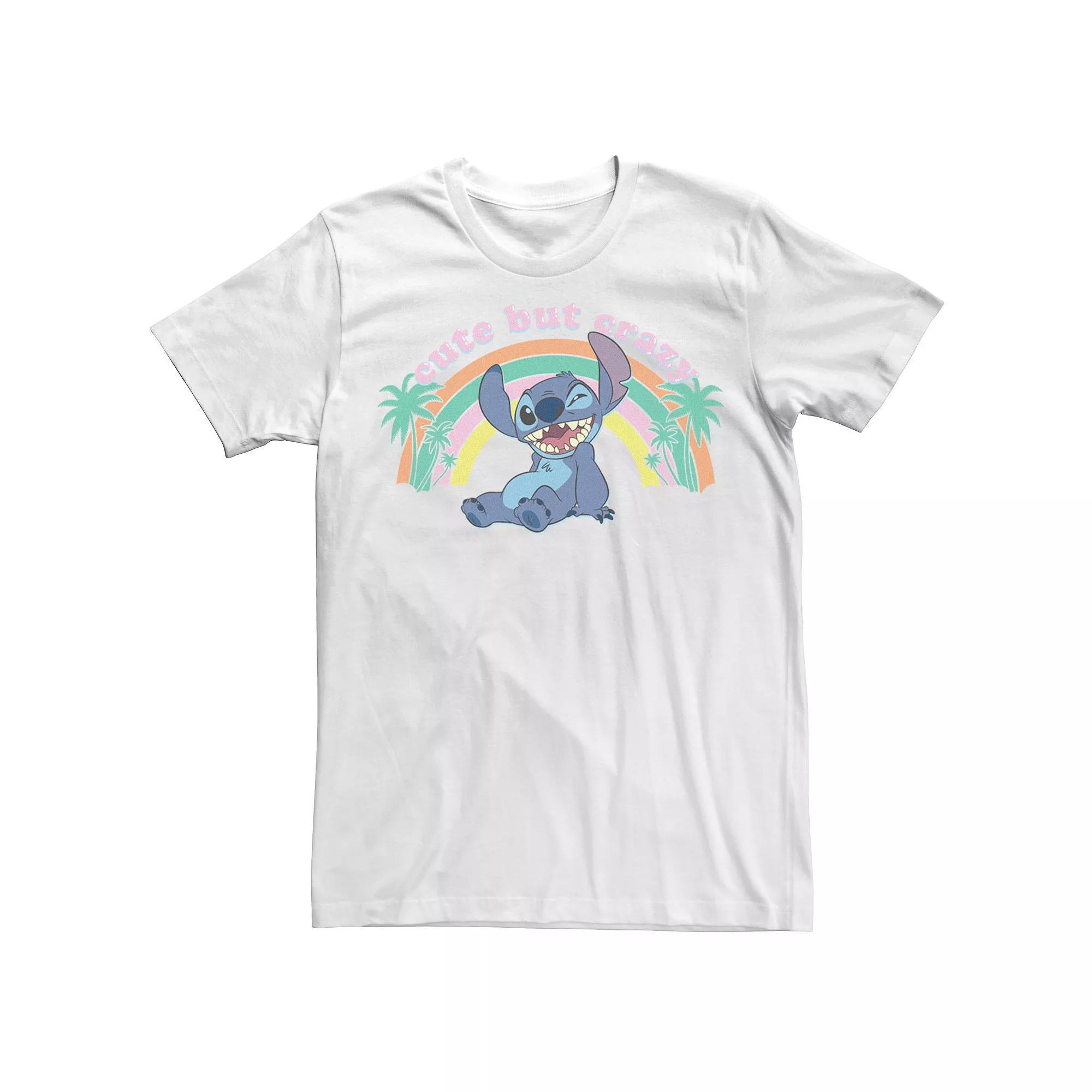 Disney's Lilo & Stitch Men's Cute But Crazy Stitch Tee, Size: XL, White Product Image