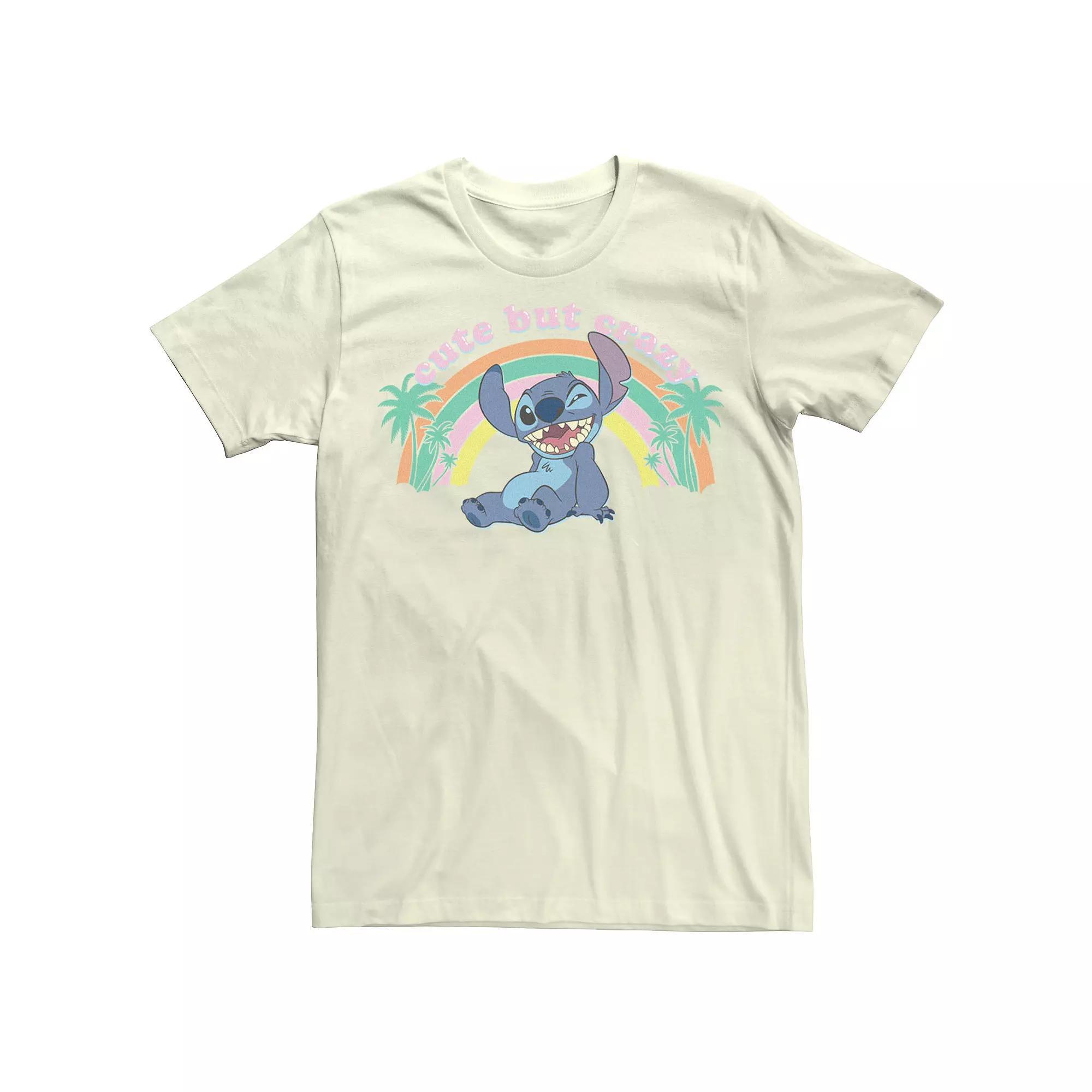 Disney's Lilo & Stitch Men's Cute But Crazy Stitch Tee, Size: XL, White Product Image