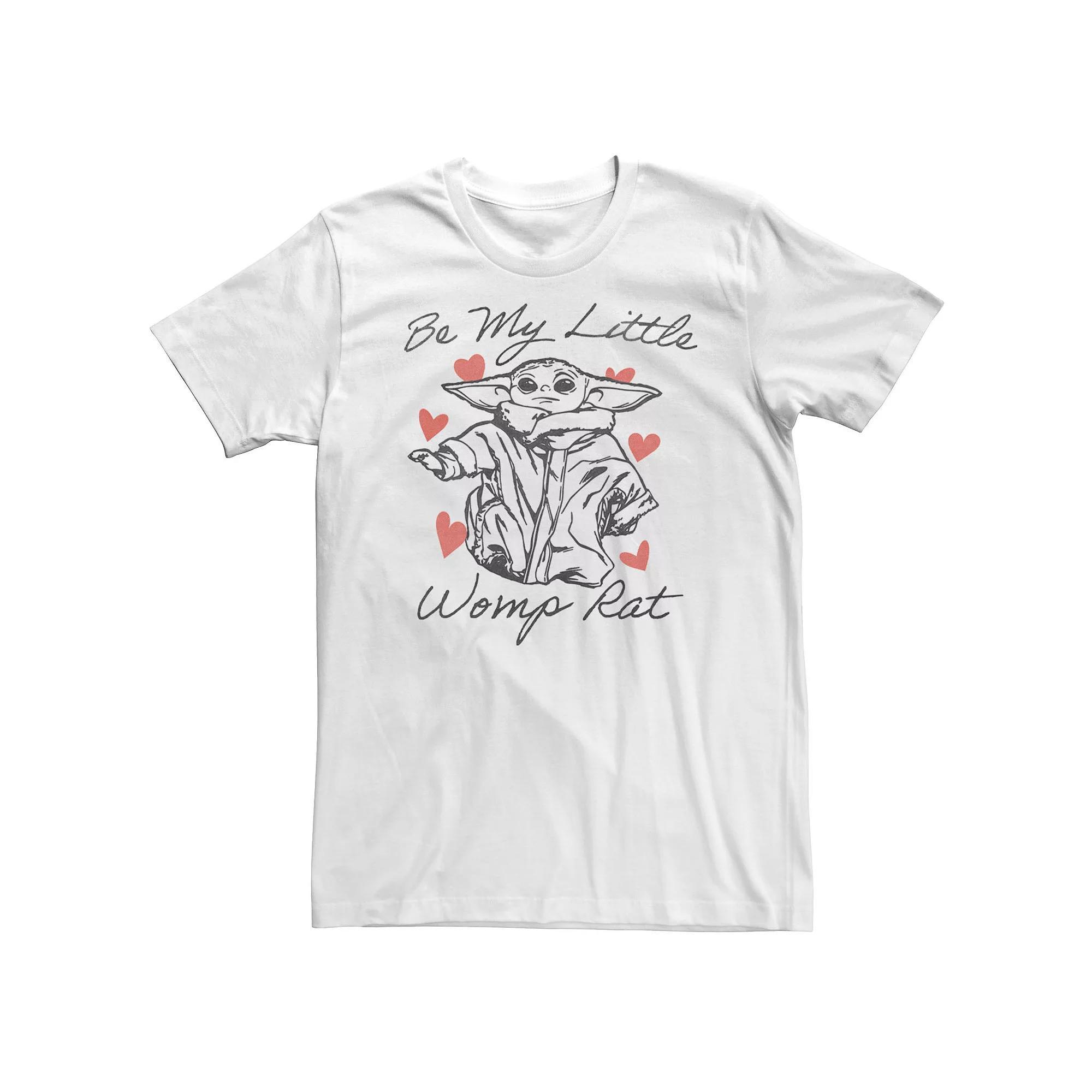 Big & Tall Star Wars: The Mandalorian The Child Valentine's Day "Be My Little Womp Rat" Tee, Men's, Size: 4XL, Athletic Grey Product Image