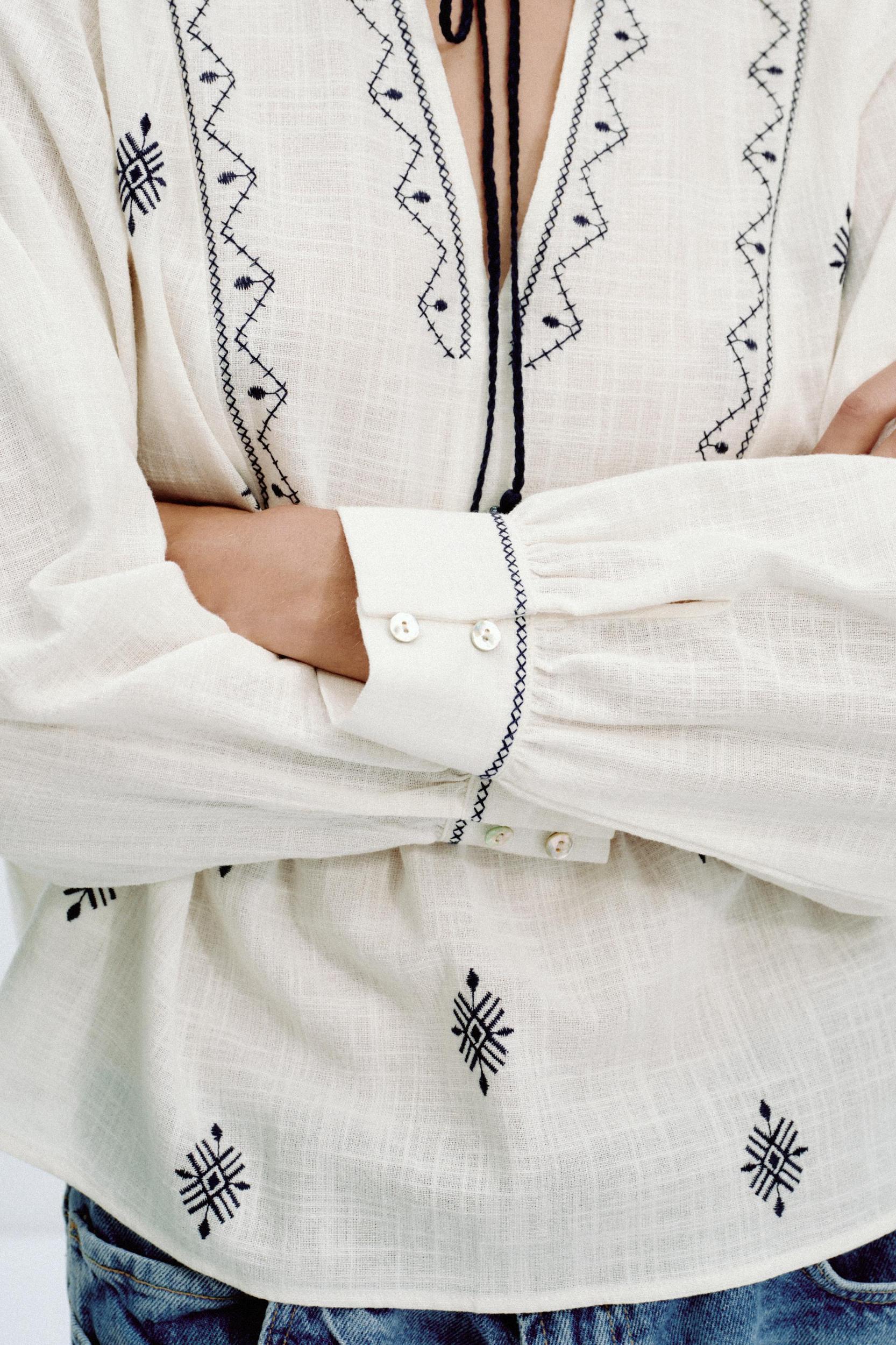 EMBROIDERED RUSTIC BLOUSE Product Image