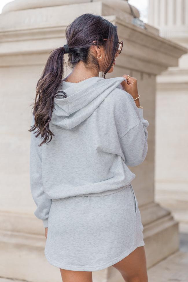 Tried It All Light Heather Grey Zip Up Jacket SALE Product Image