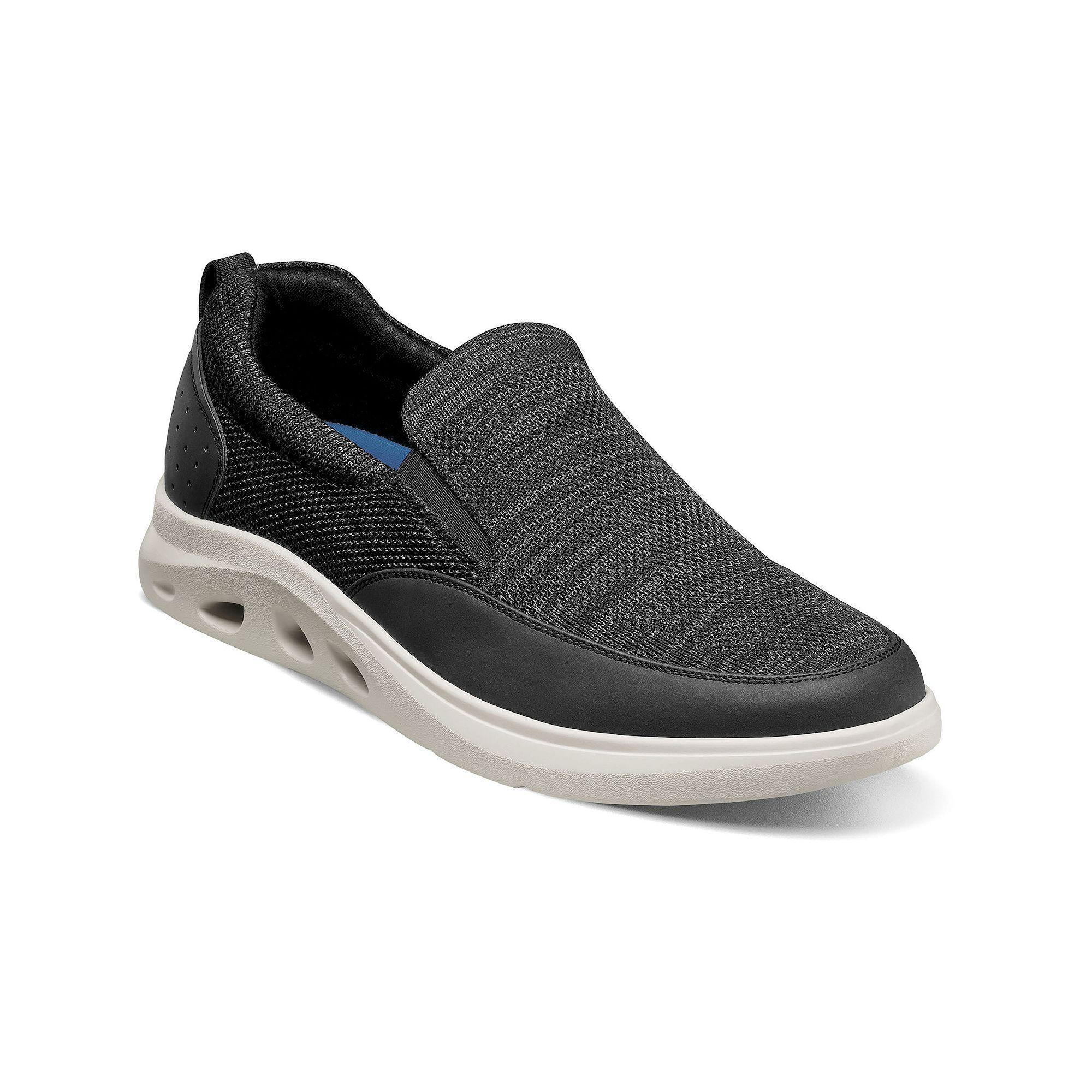 Nunn Bush® Ponte Knit Men's Moc Toe Slip-On Shoes, Size: 11, Black Team Product Image