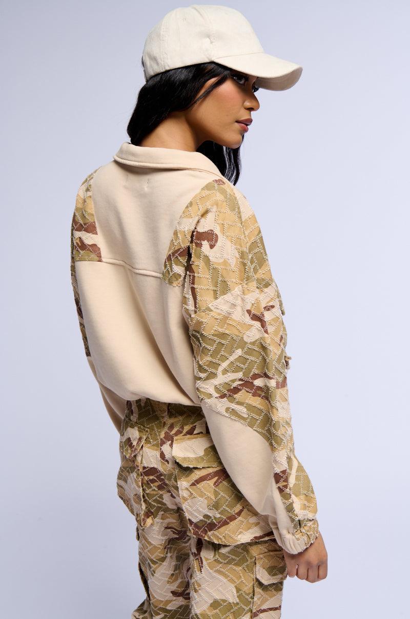 ON DUTY LONG SLEEVE CAMO PRINT SWEATSHIRT Product Image