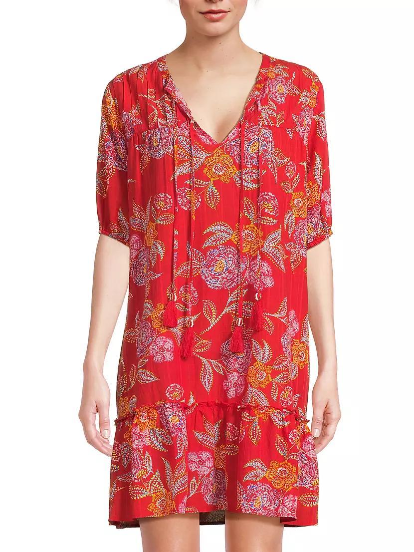 Whimsical Hibiscus Pleated Dress Product Image