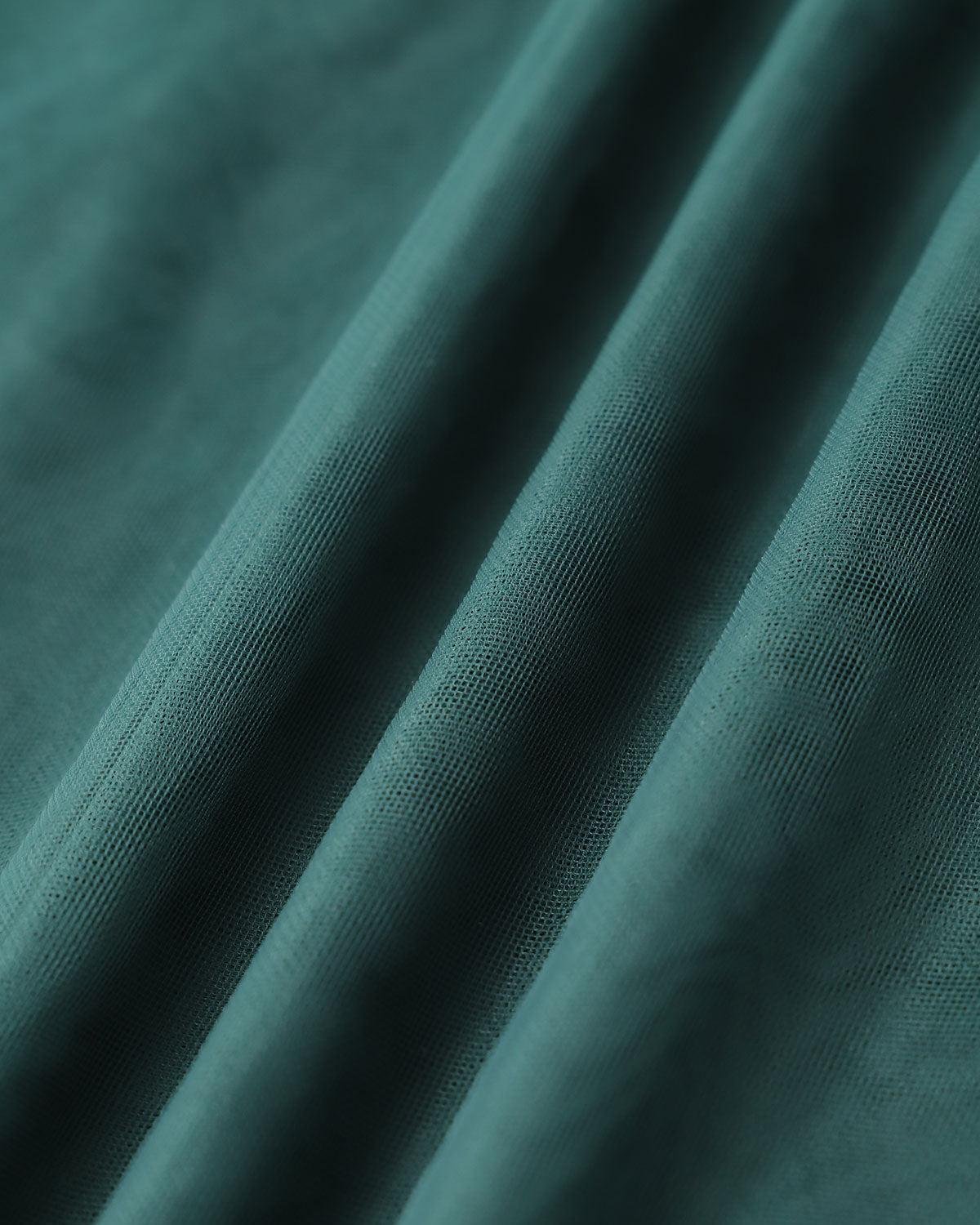 Green Mesh Wrap Slip Maxi Dress Product Image