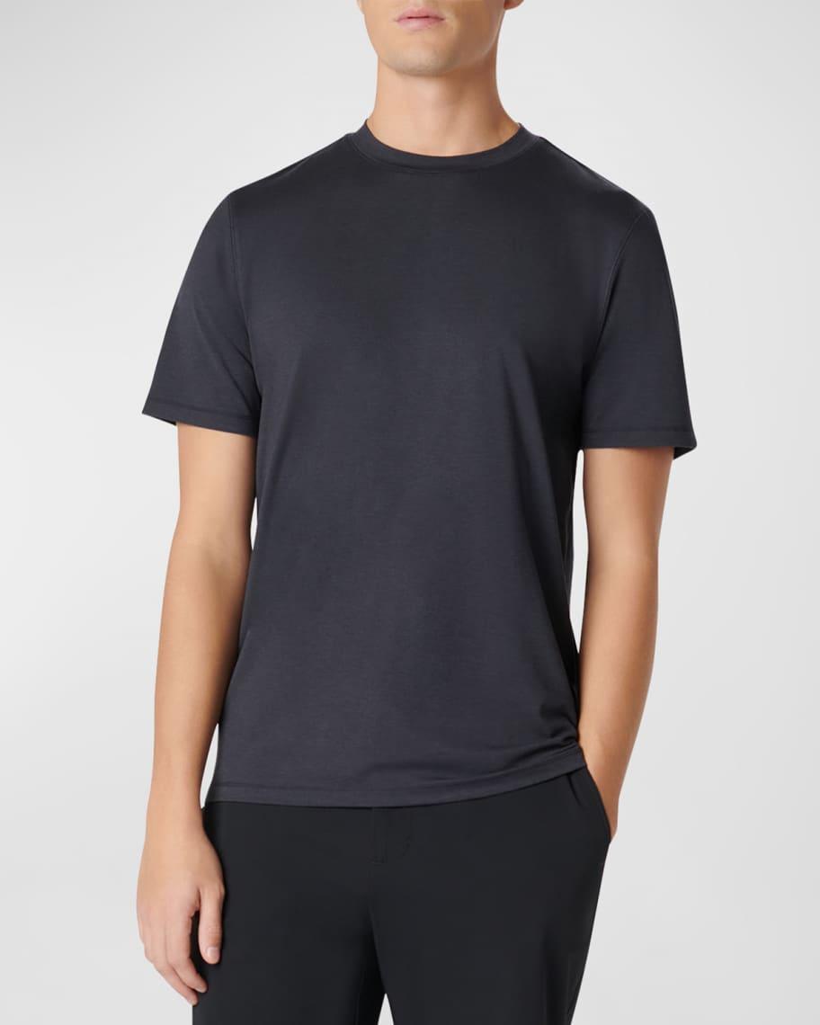 Mens Cotton Jersey Crewneck T-Shirt with Faux Layering Product Image