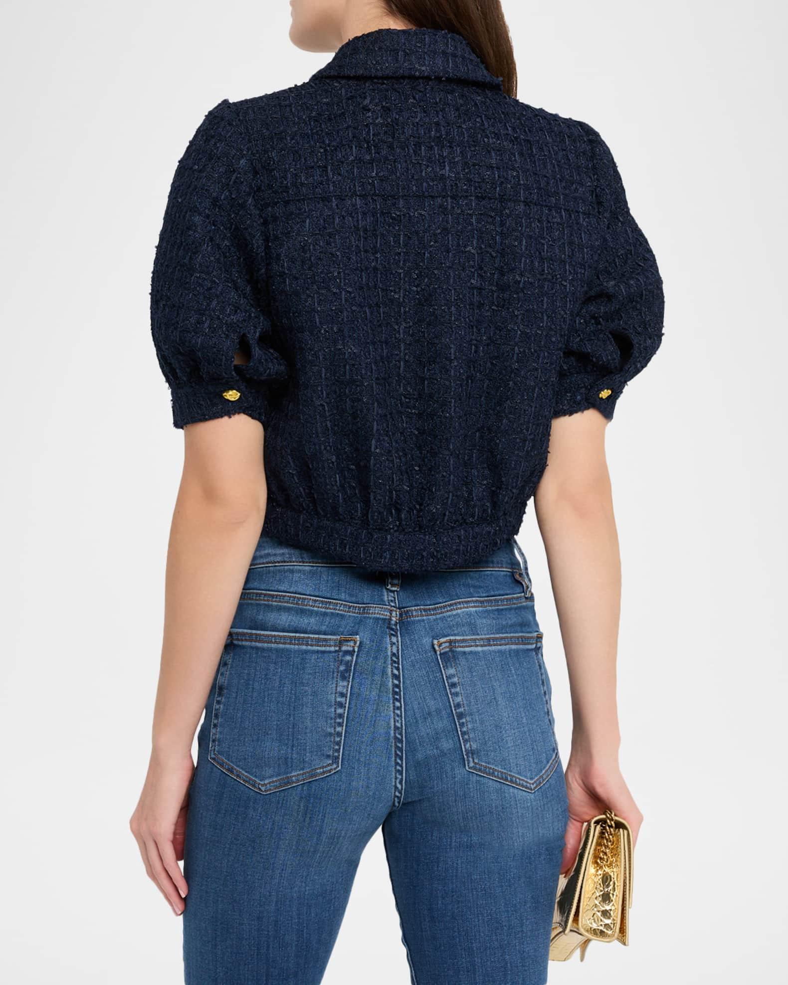 Cove Cropped Short-Sleeve Tweed Jacket Product Image