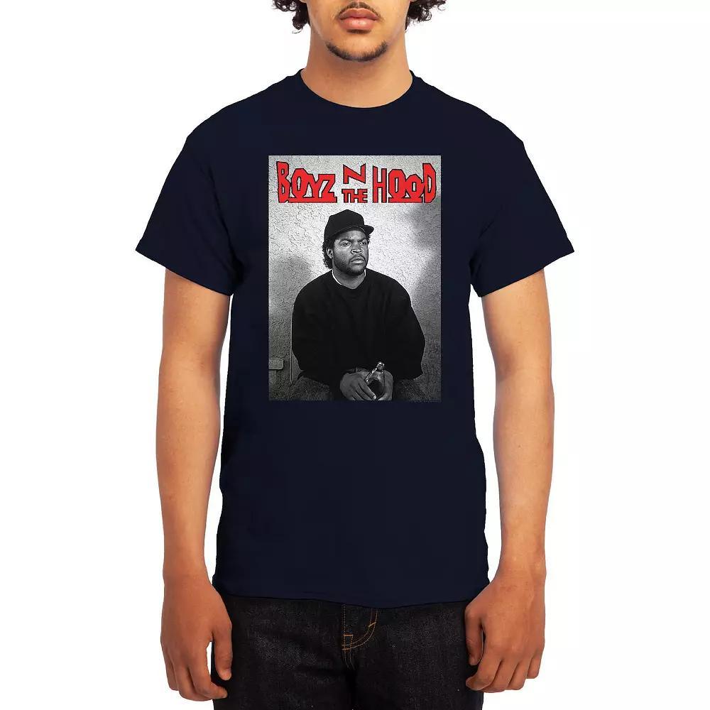 Men's Boyz N' The Hood Logo Doughboy Photo Tee, Size: Medium, Grey Red Product Image