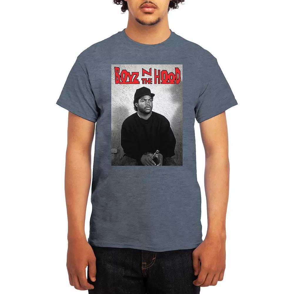 Men's Boyz N' The Hood Logo Doughboy Photo Tee, Size: Medium, Grey Red Product Image