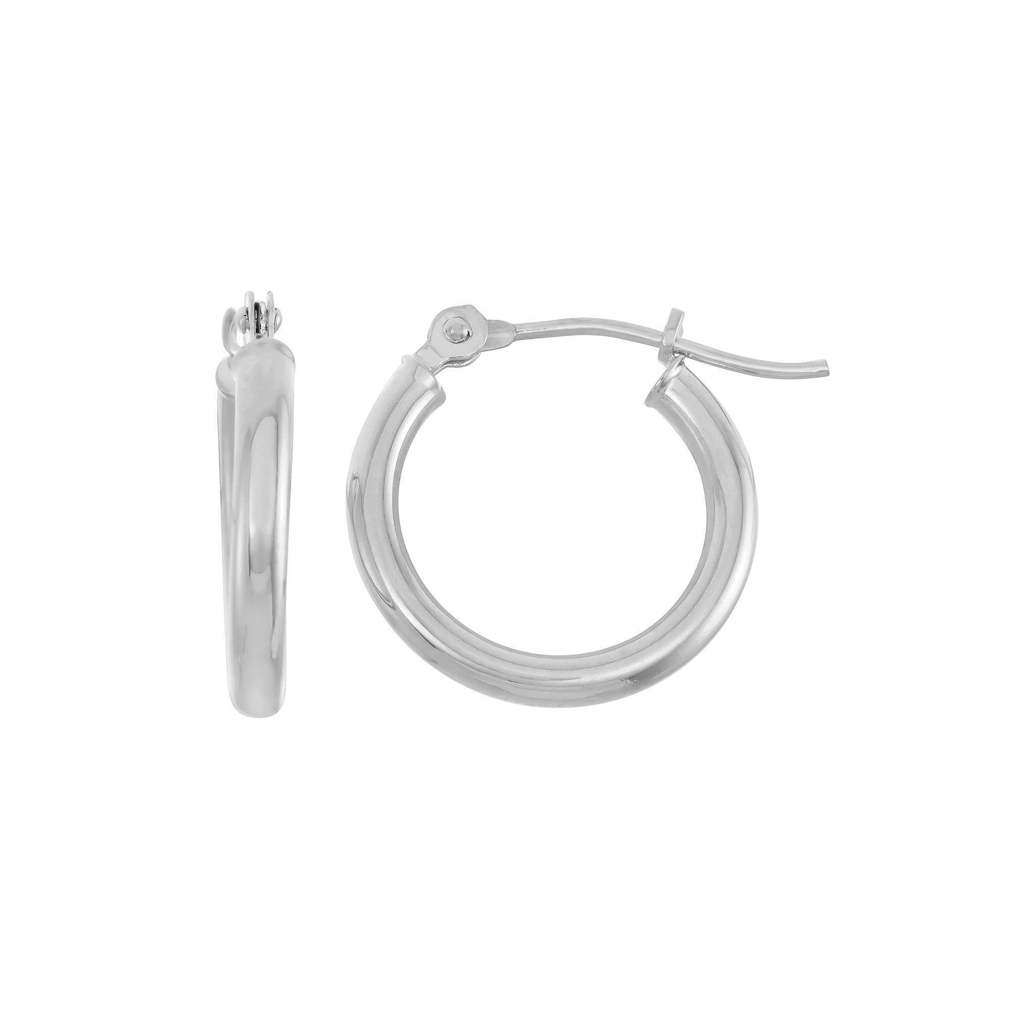 Jordan Blue 14k Gold Tube Hoop Earrings - 15 mm, Women's, Yellow Product Image