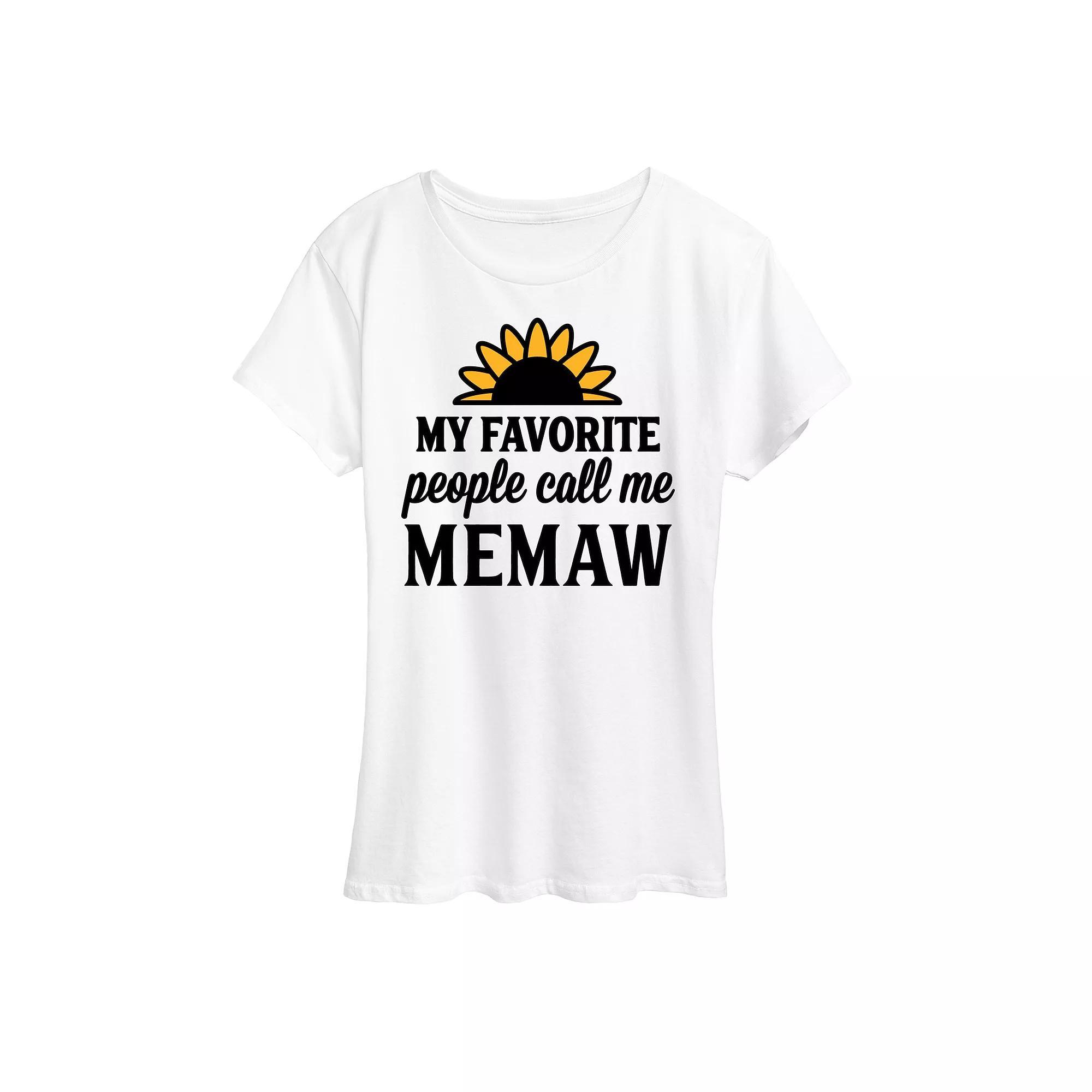 Womens Favorite People Call Me Memaw Graphic Tee Product Image