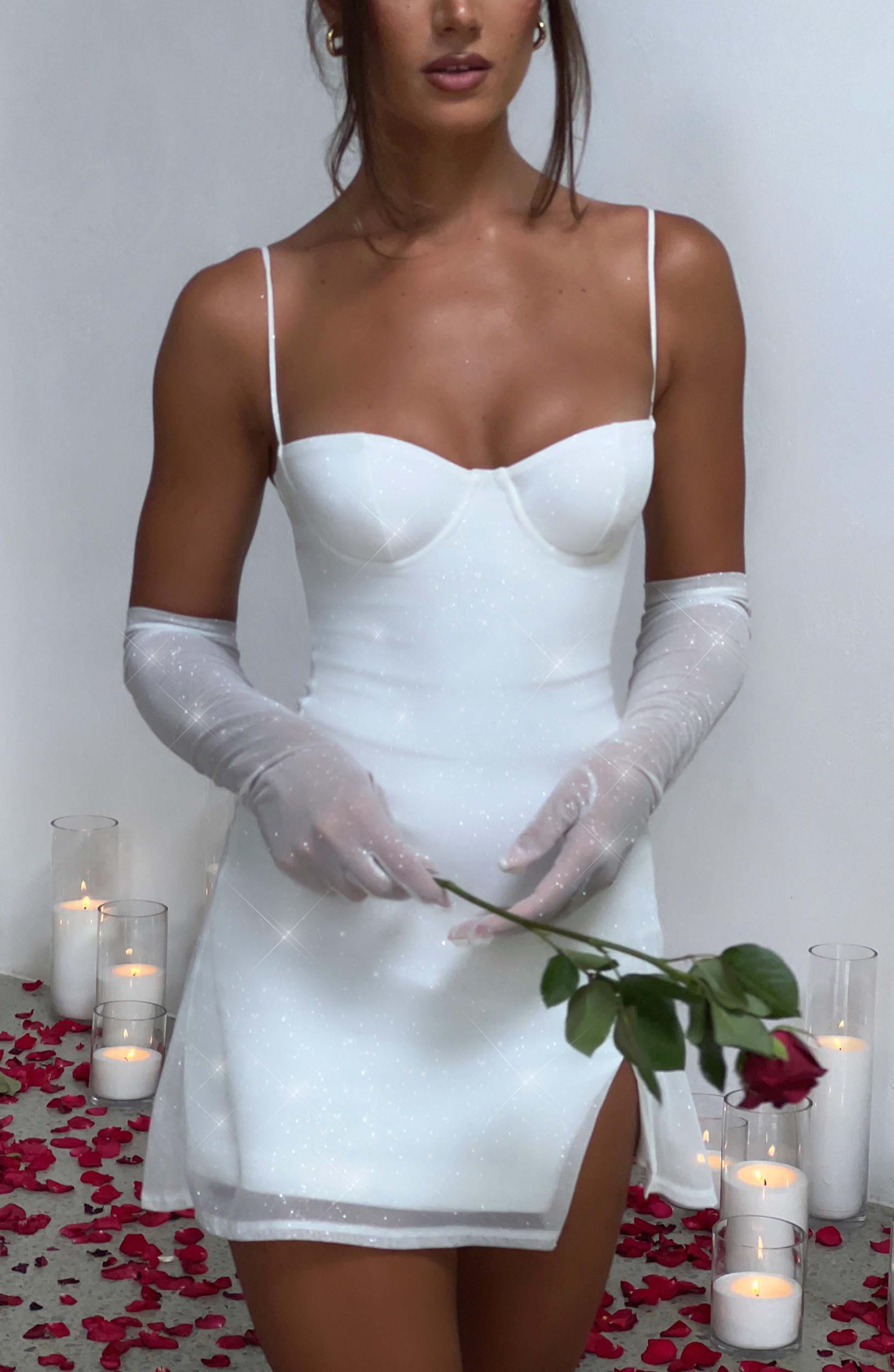 Pixie Mini Dress - Ivory Sparkle Product Image