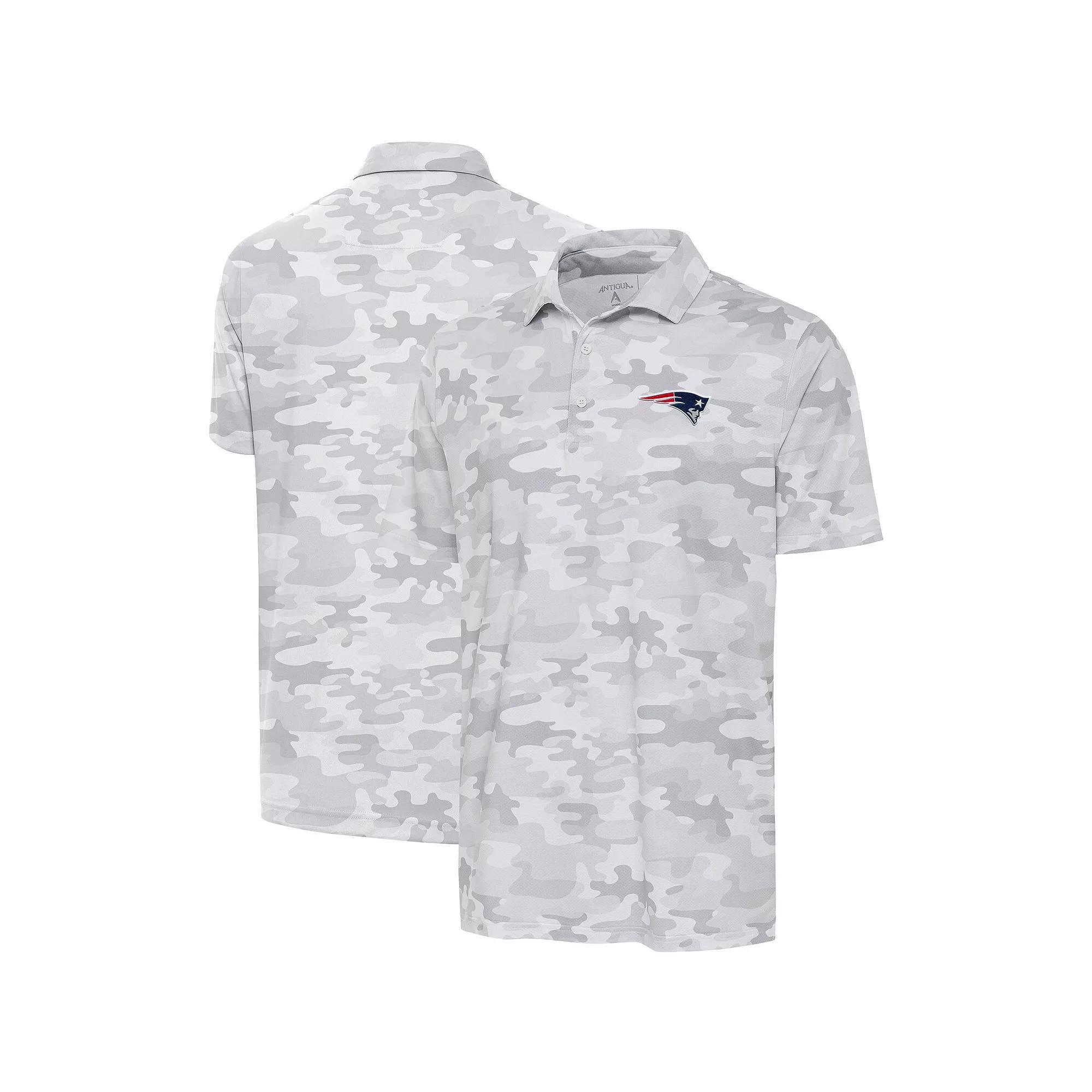Men's Antigua White New England Patriots Collide Polo, Size: XXL Product Image