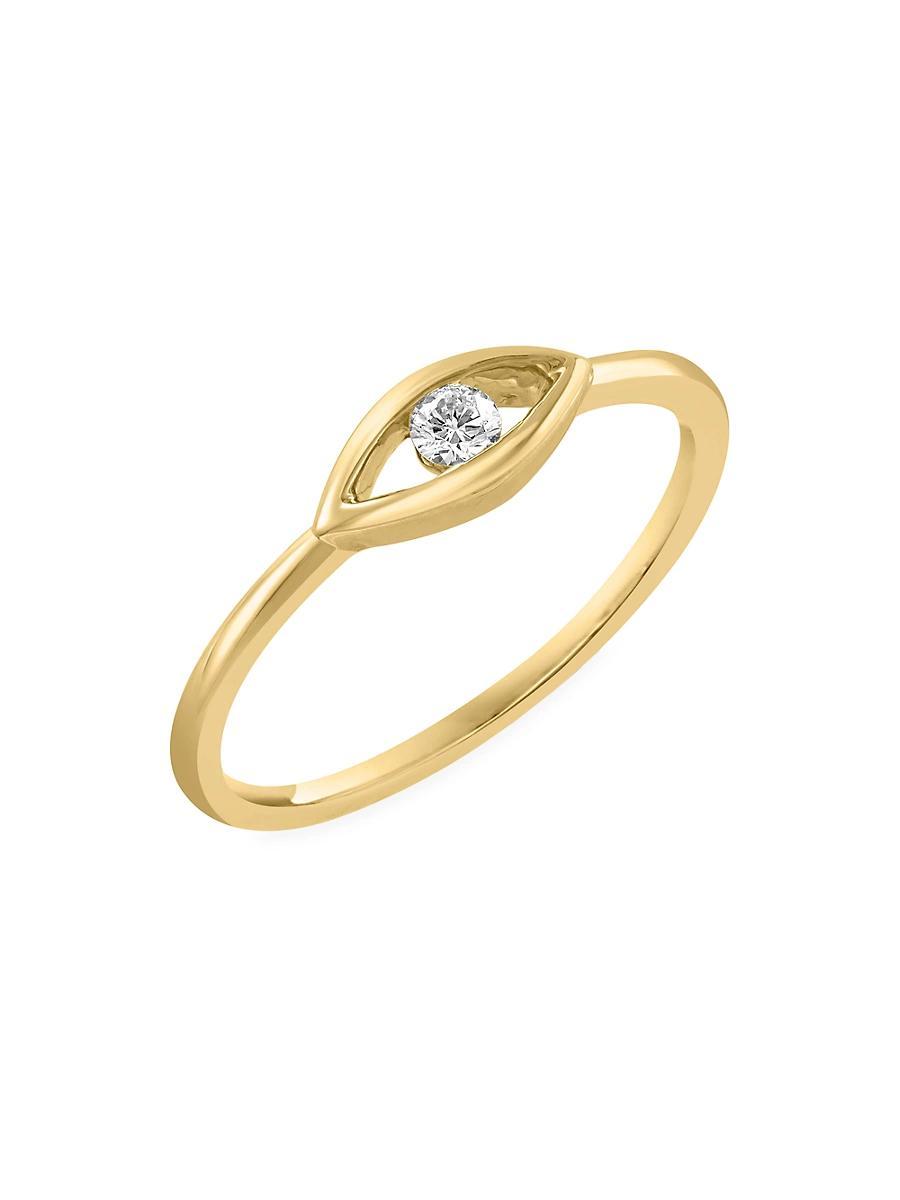 Womens 14K Yellow Gold & 0.08 TCW Diamond Ring Product Image