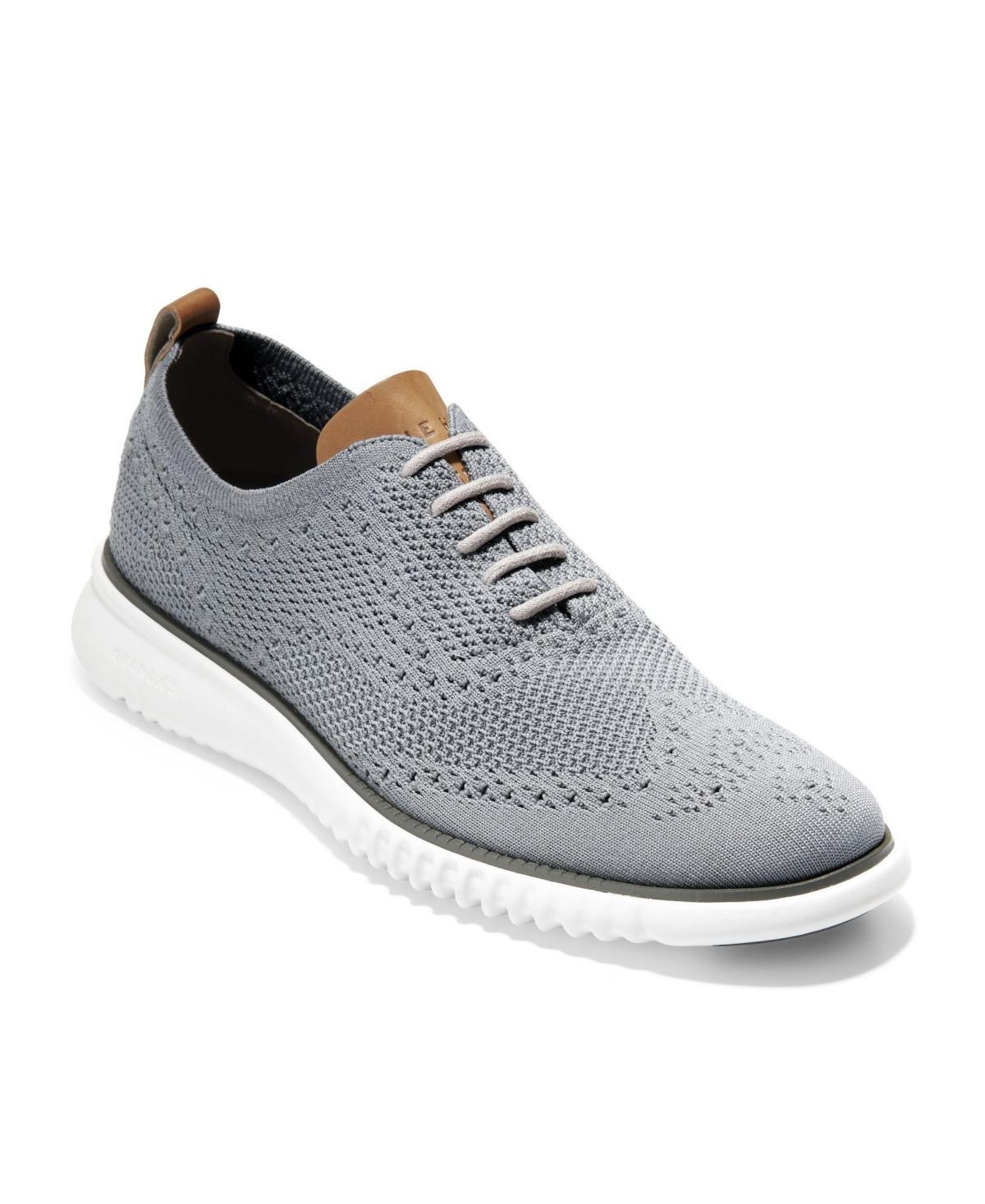 Cole Haan Mens 2.ZERGRAND Wingtip Oxford Shoes - Grey Size 8 Product Image