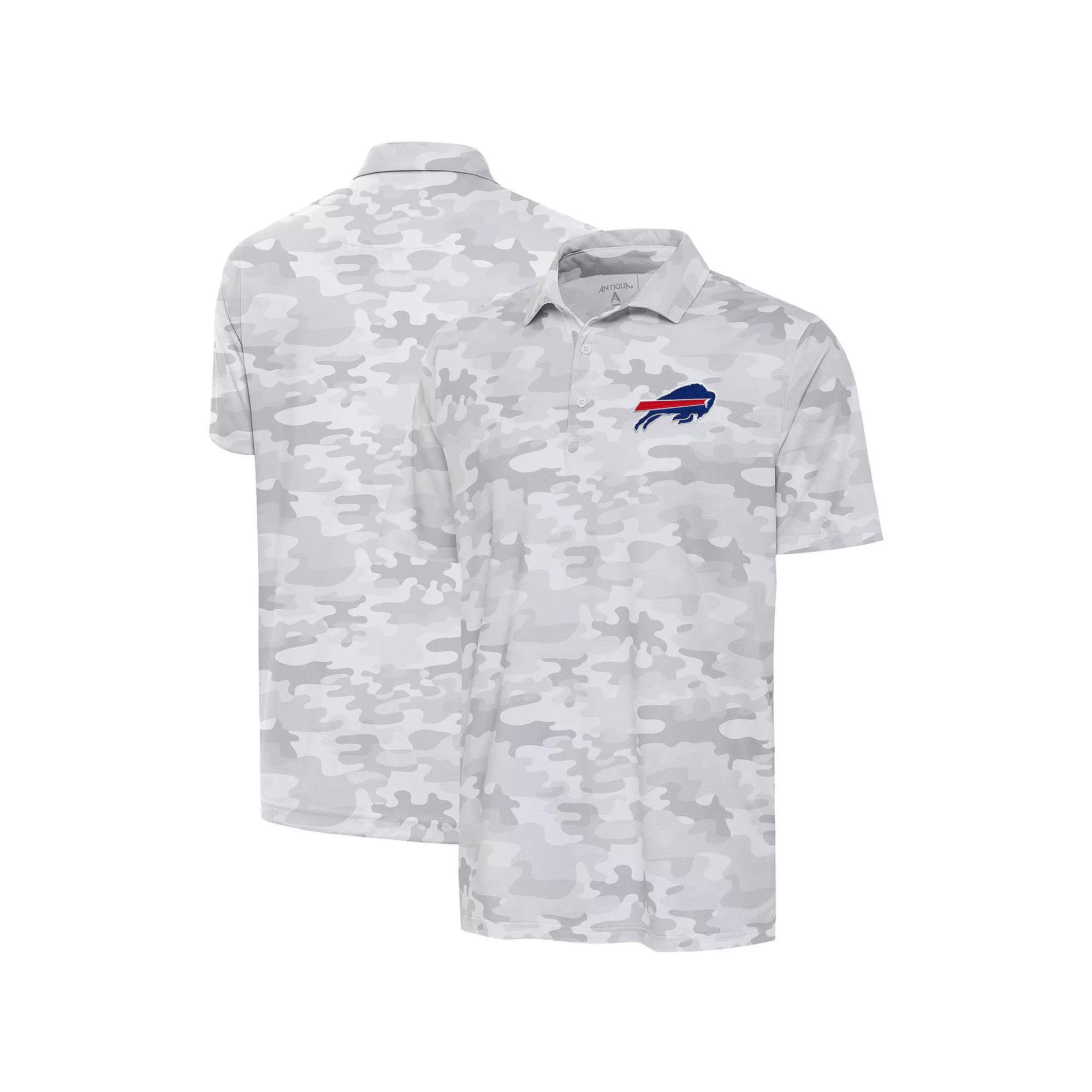 Men's Antigua White Buffalo Bills Collide Polo, Size: Large Product Image