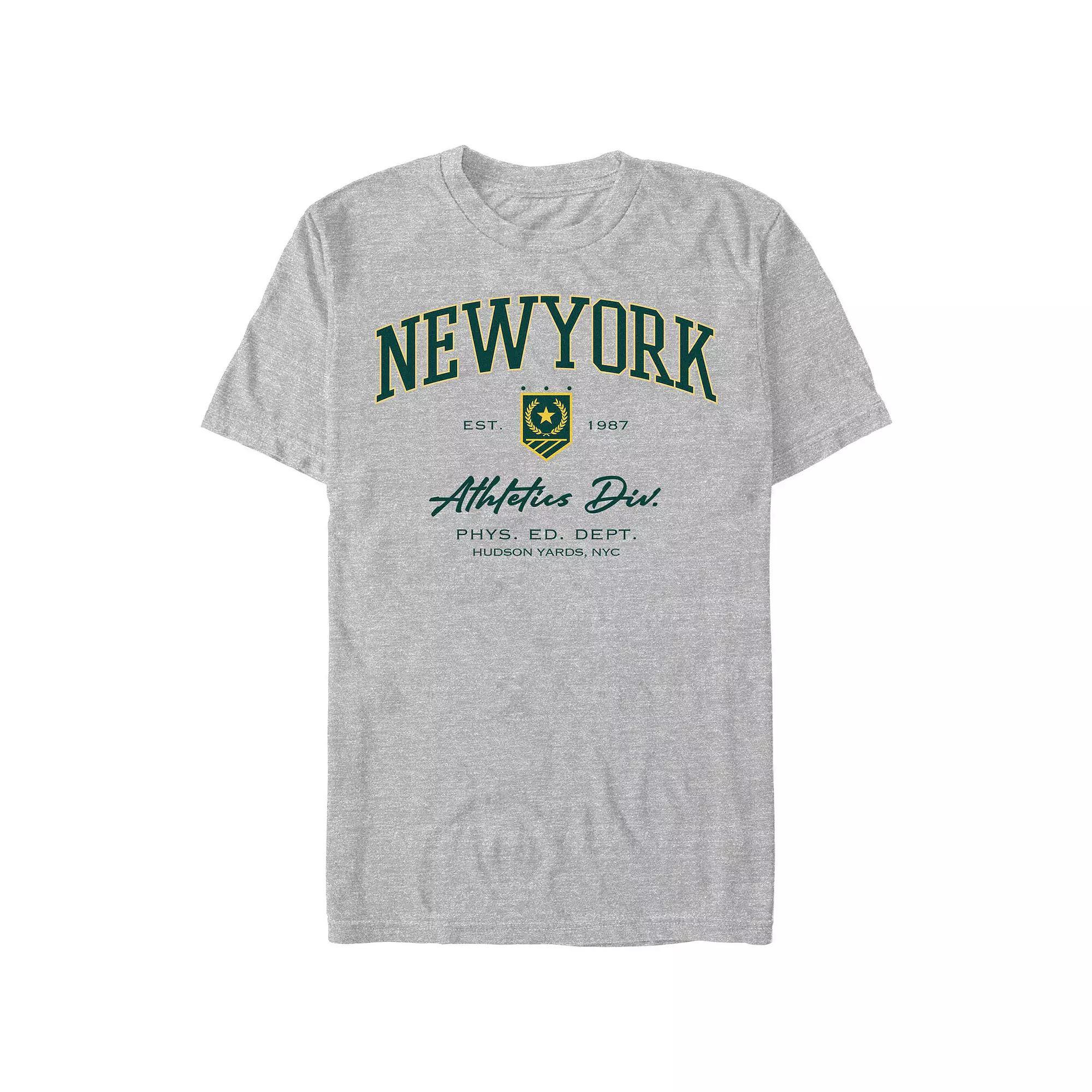 Big & Tall New York Athletics Division Graphic Tee, Men's, Size: XXL Tall, Athletic Grey Product Image