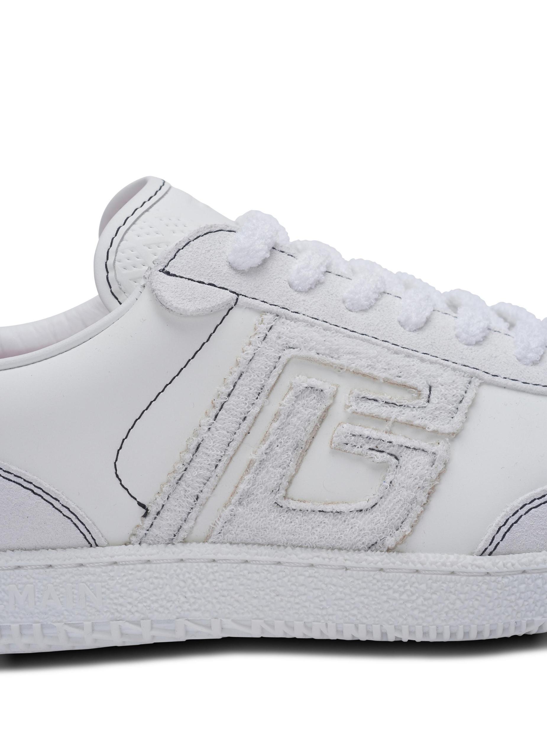 Balmain Swan trainers in calfskin and suede Product Image