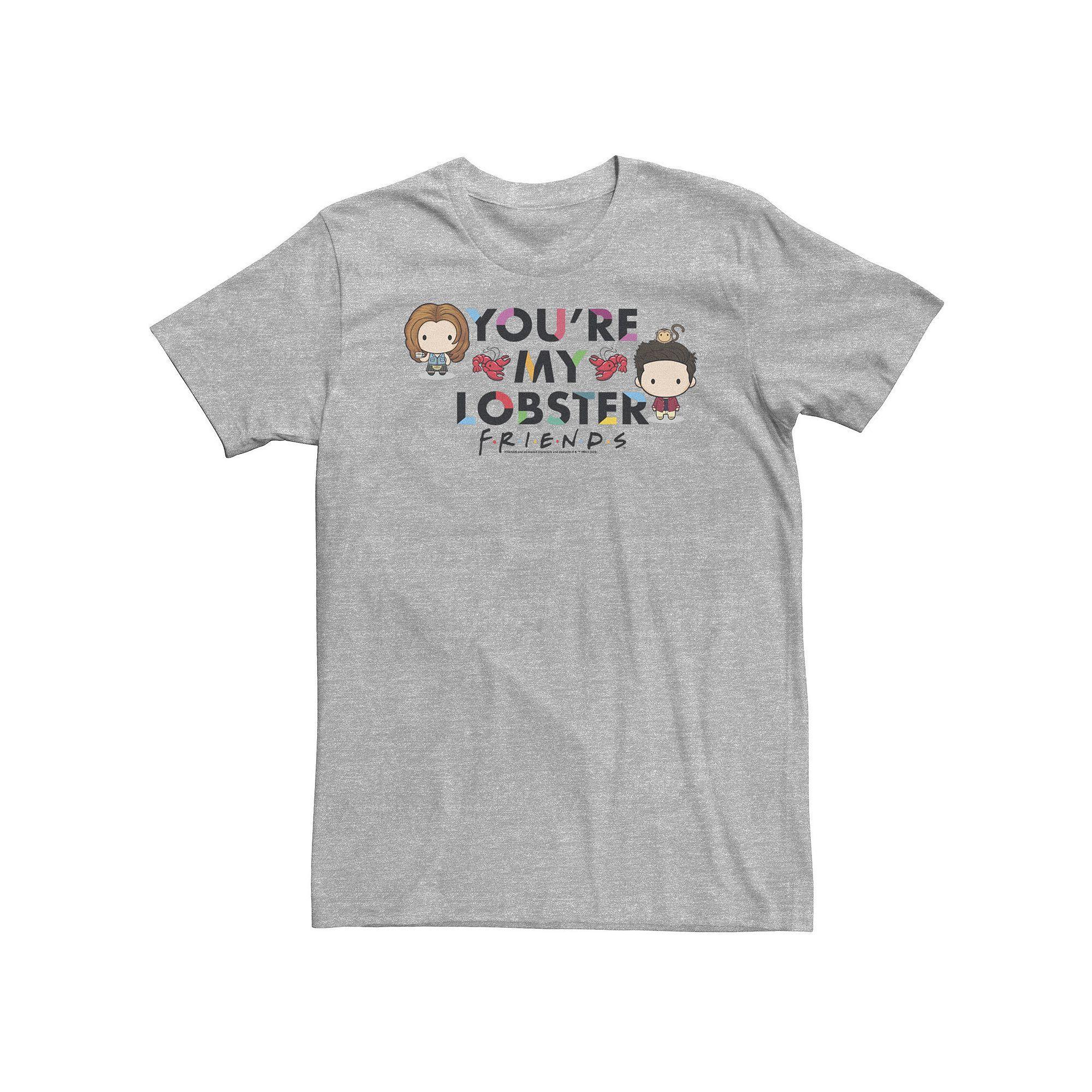 Big & Tall Friends Chibi You're My Lobster Tee, Men's, Size: 4XL, Athletic Grey Product Image